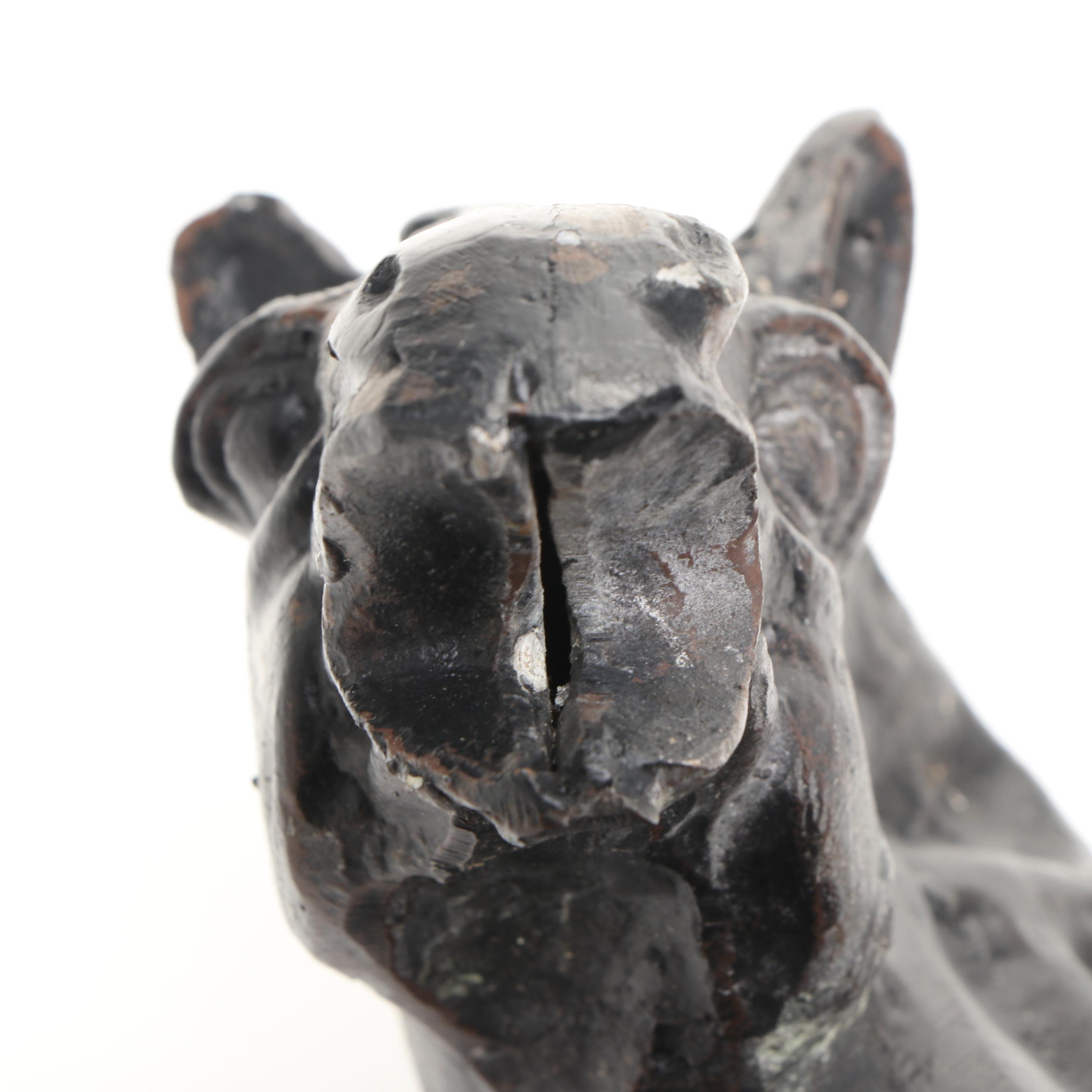 Cast Aluminum Statue of Rearing Stallion