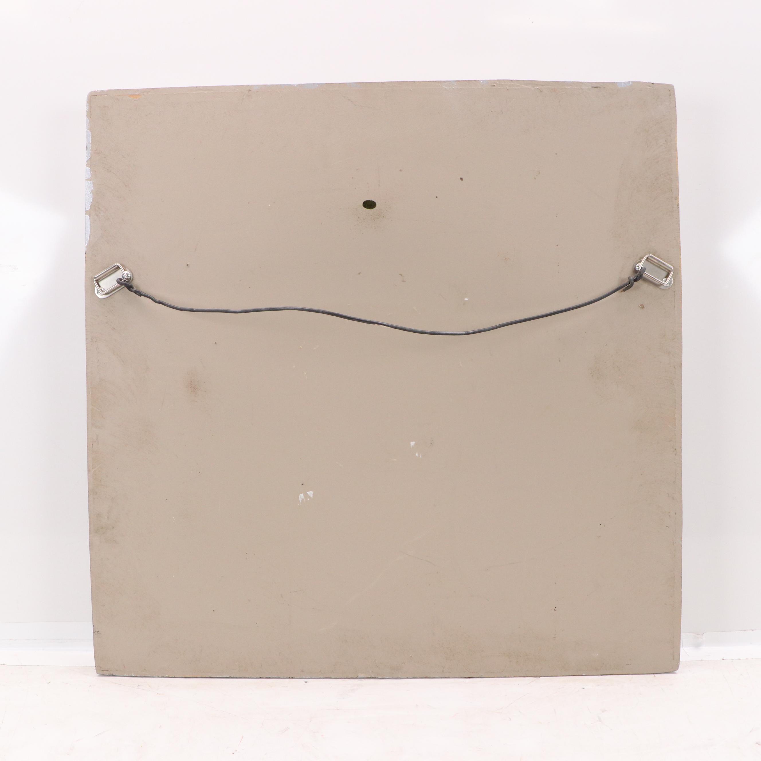 Hanging Metallic Painted Composite Relief with Medallion Design