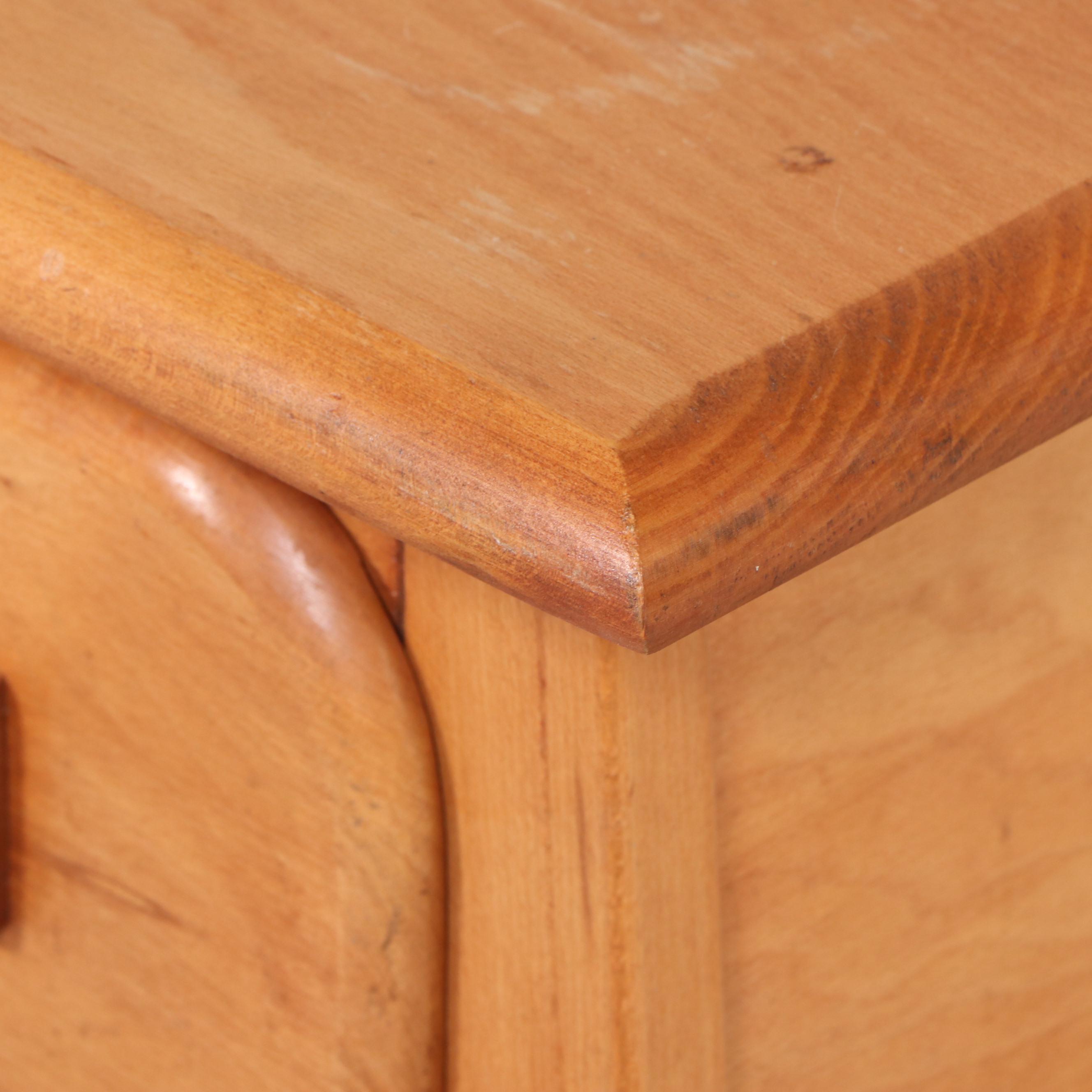 Hardwood Bedroom Furniture with Full Size Headboard, Commode, and Nightstands