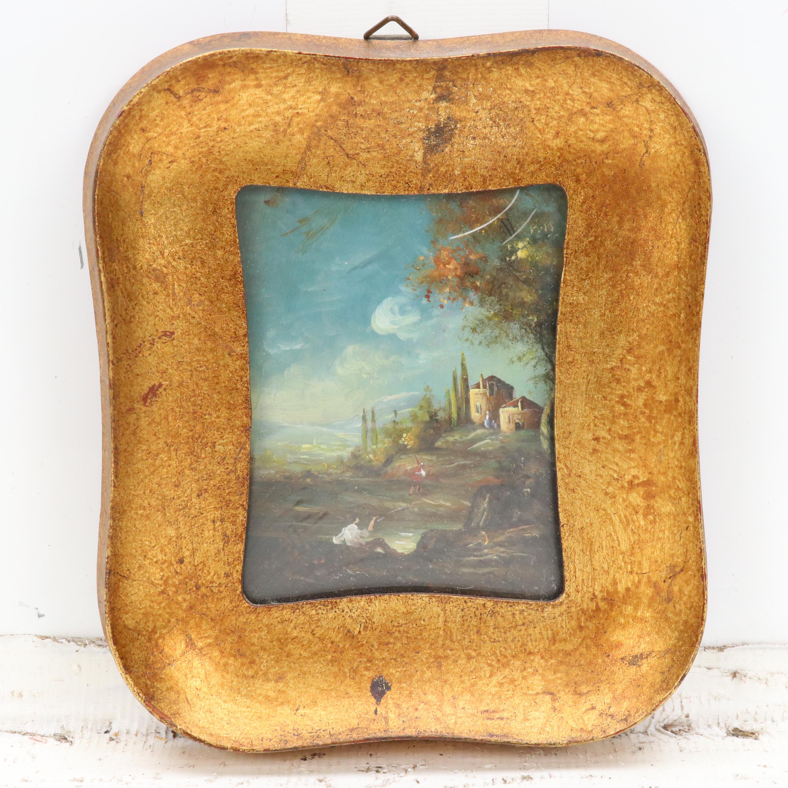 Felici Giustina Miniature Landscape Oil Paintings of Torino