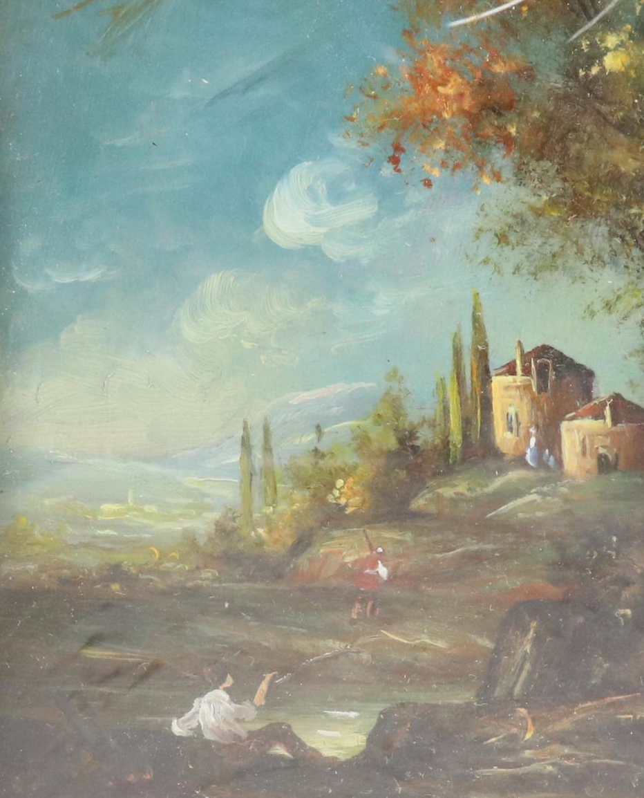 Felici Giustina Miniature Landscape Oil Paintings of Torino