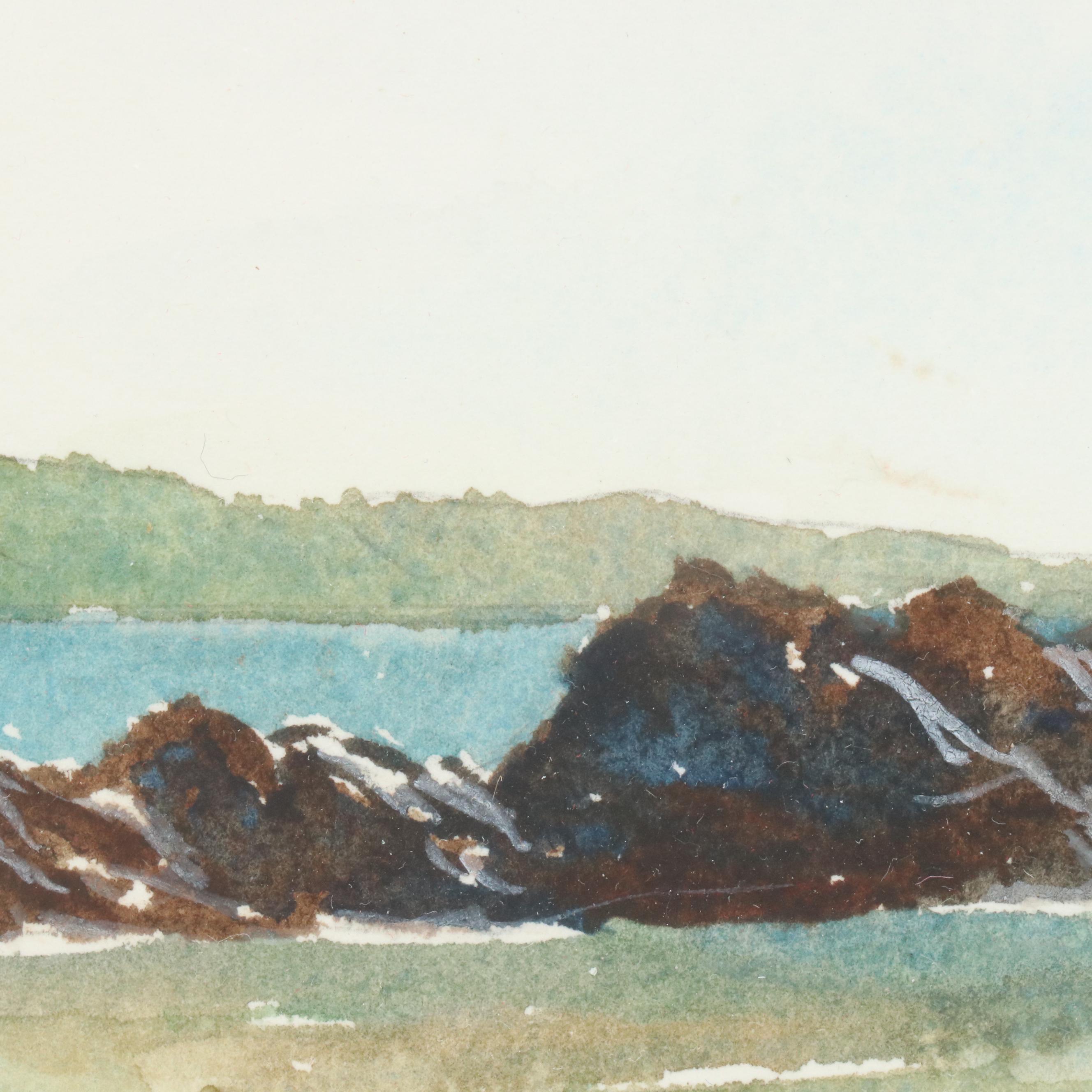 Rod Carr Seascape Watercolor Paintings "Along the Coast," 1999, and More