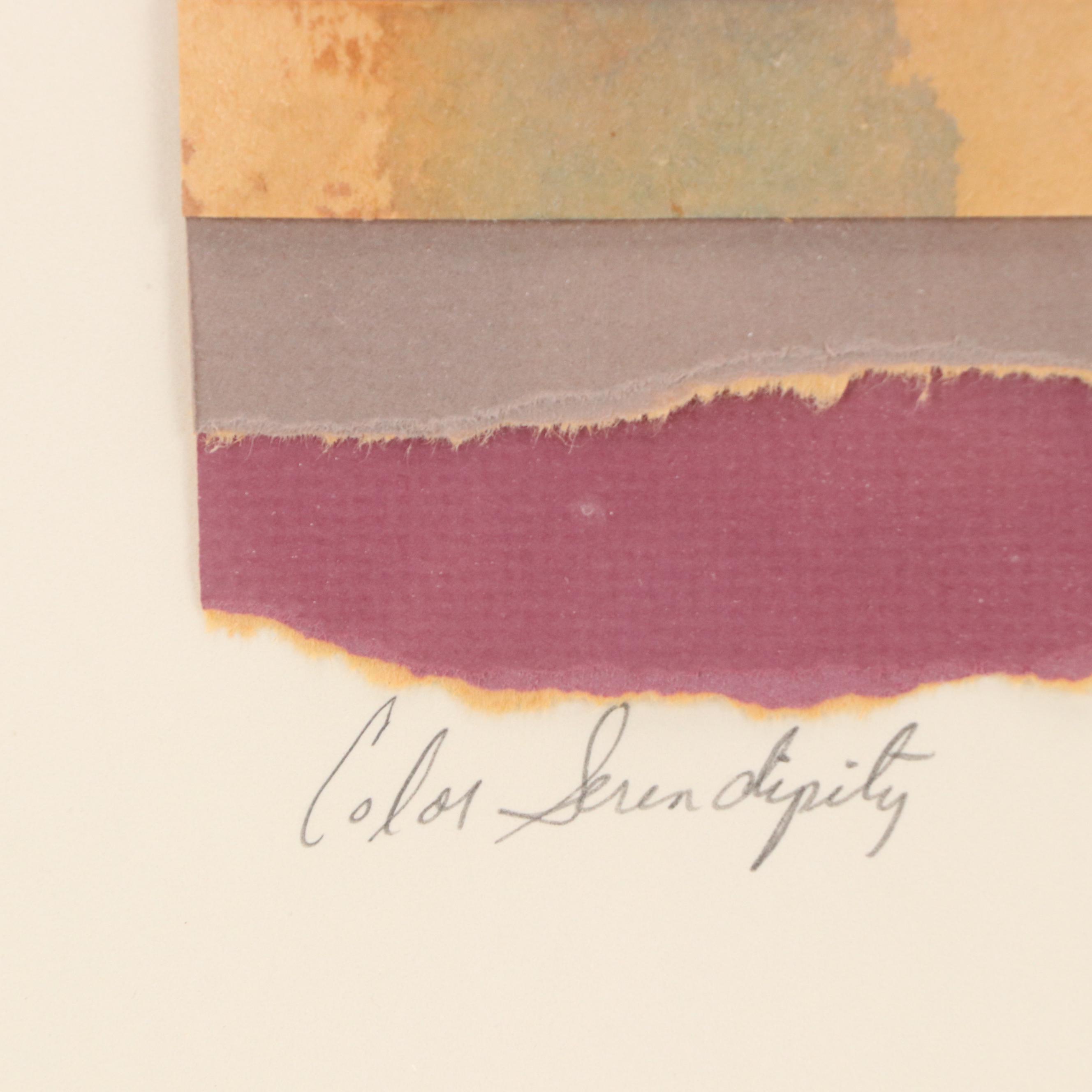 Calvin Esaw Mixed Media Collage "Color Serendipity"