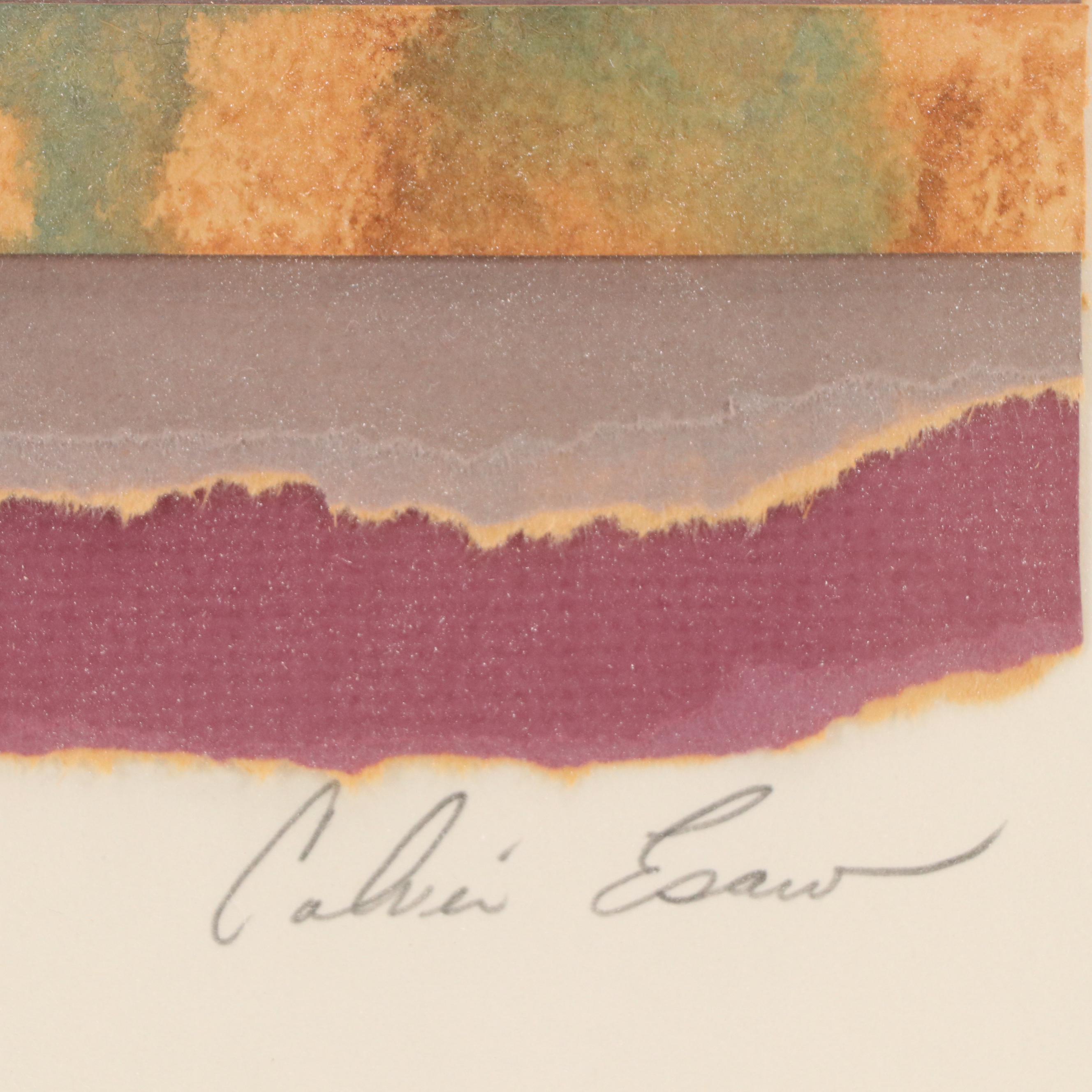 Calvin Esaw Mixed Media Collage "Color Serendipity"