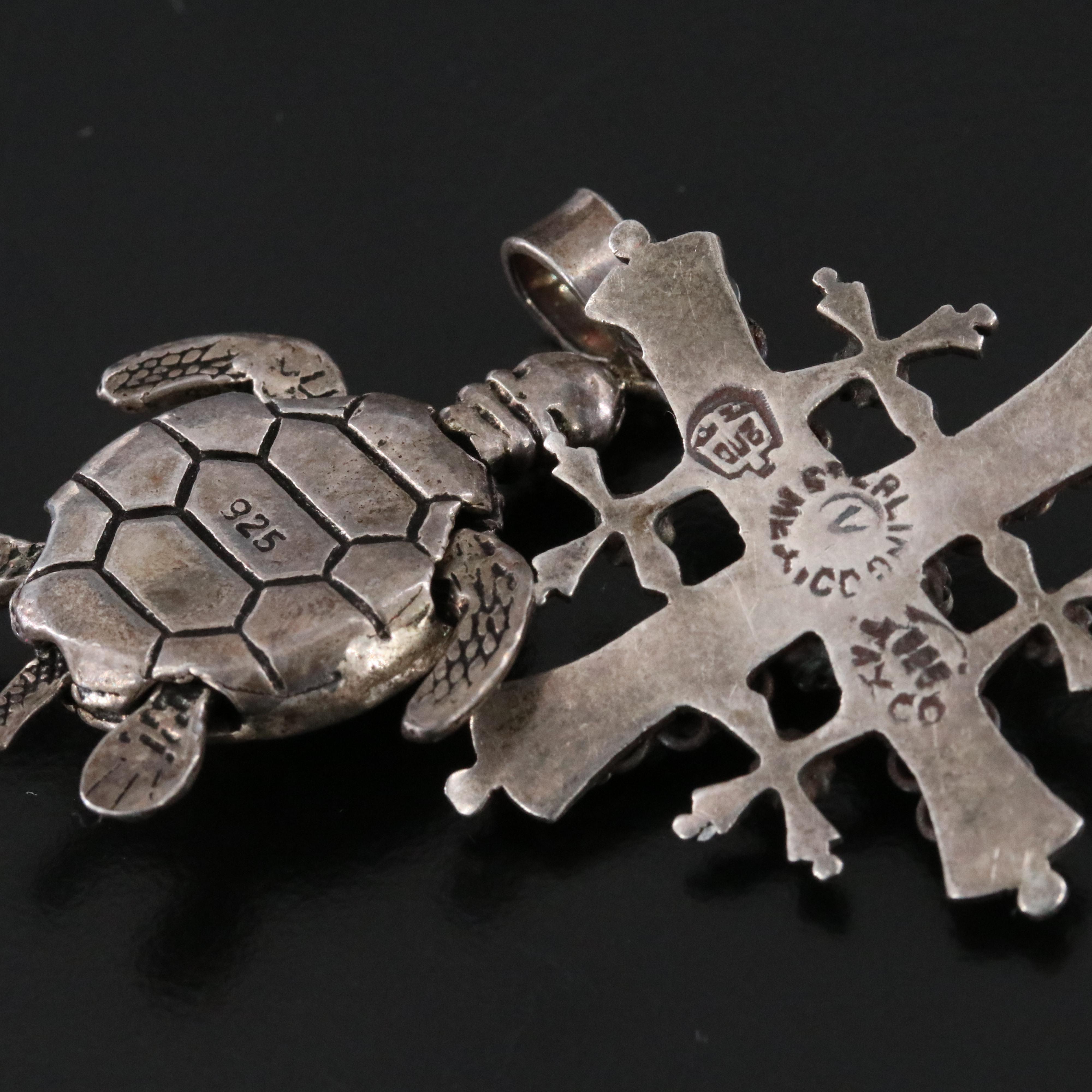 Sterling Pendant Collection Including Opal and Articulation