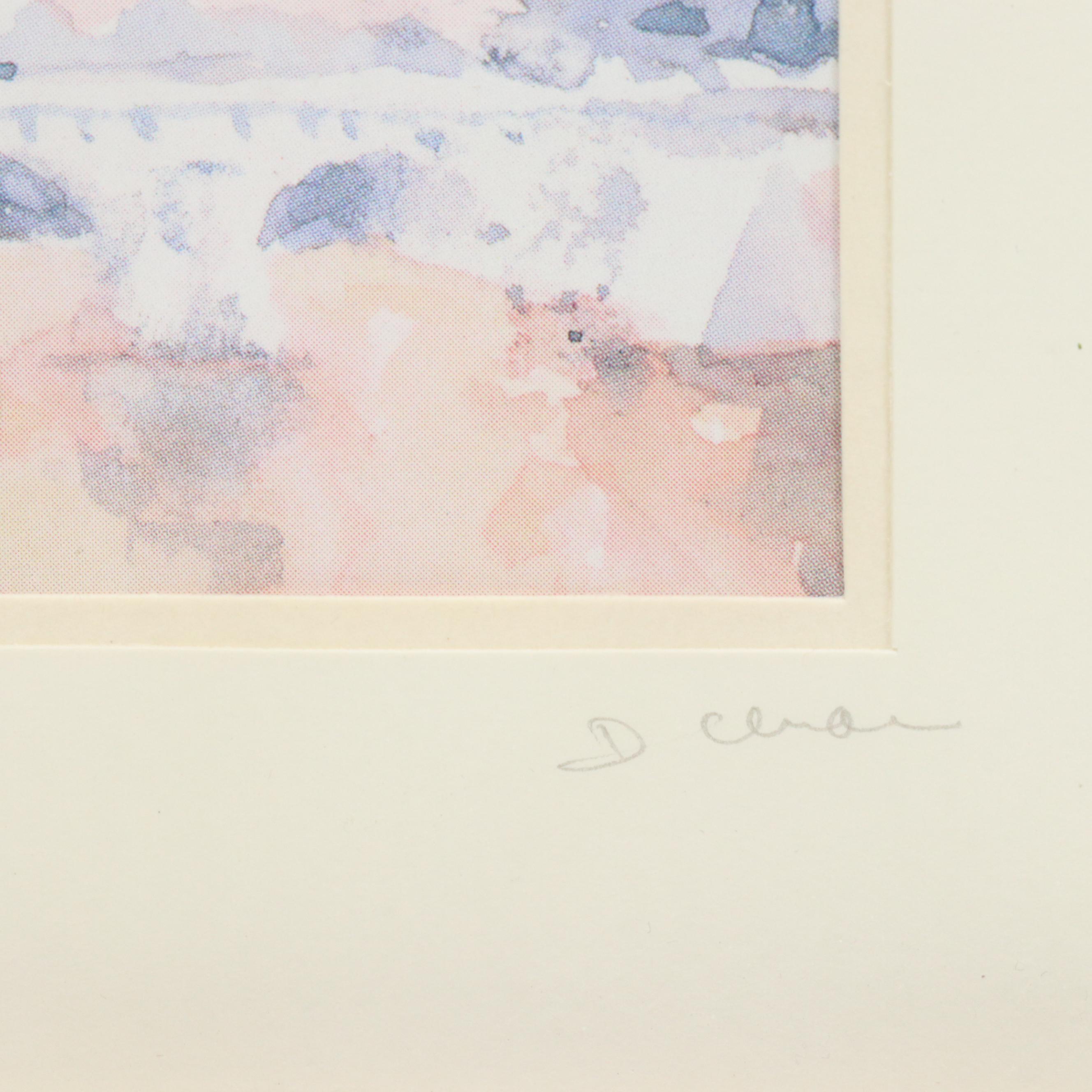 Watercolor Painting of the Westminster Bridge, 21st Century