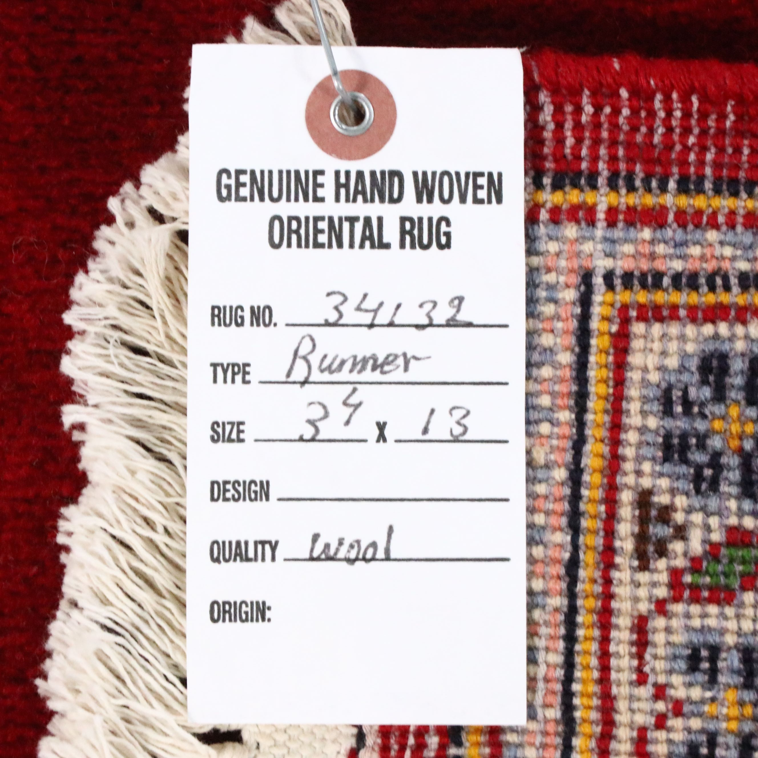 3'5 x 13' Hand-Knotted Sino-Persian Tabriz Long Rug