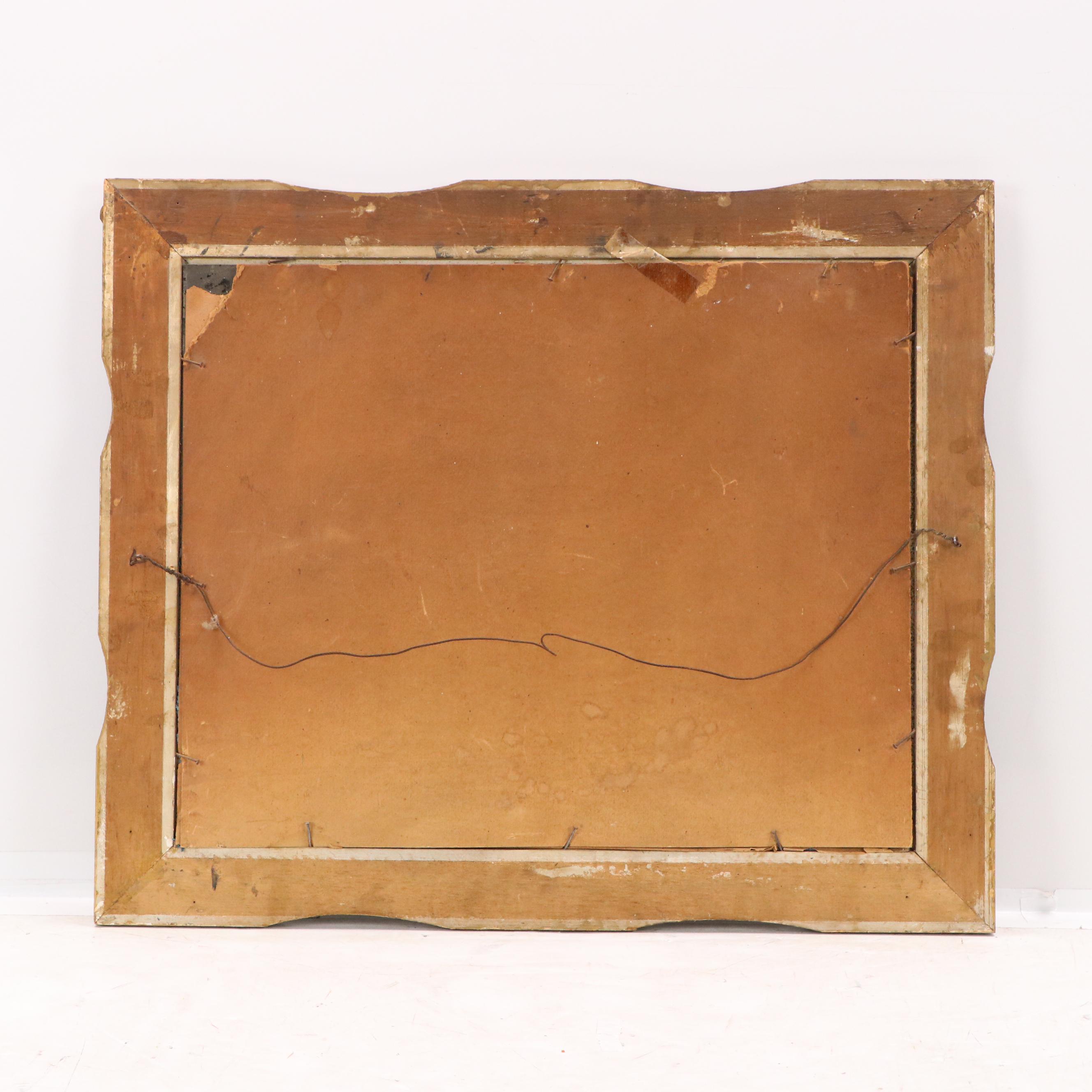 Scenic Reverse Glass Painting "On The Danube," 20th Century