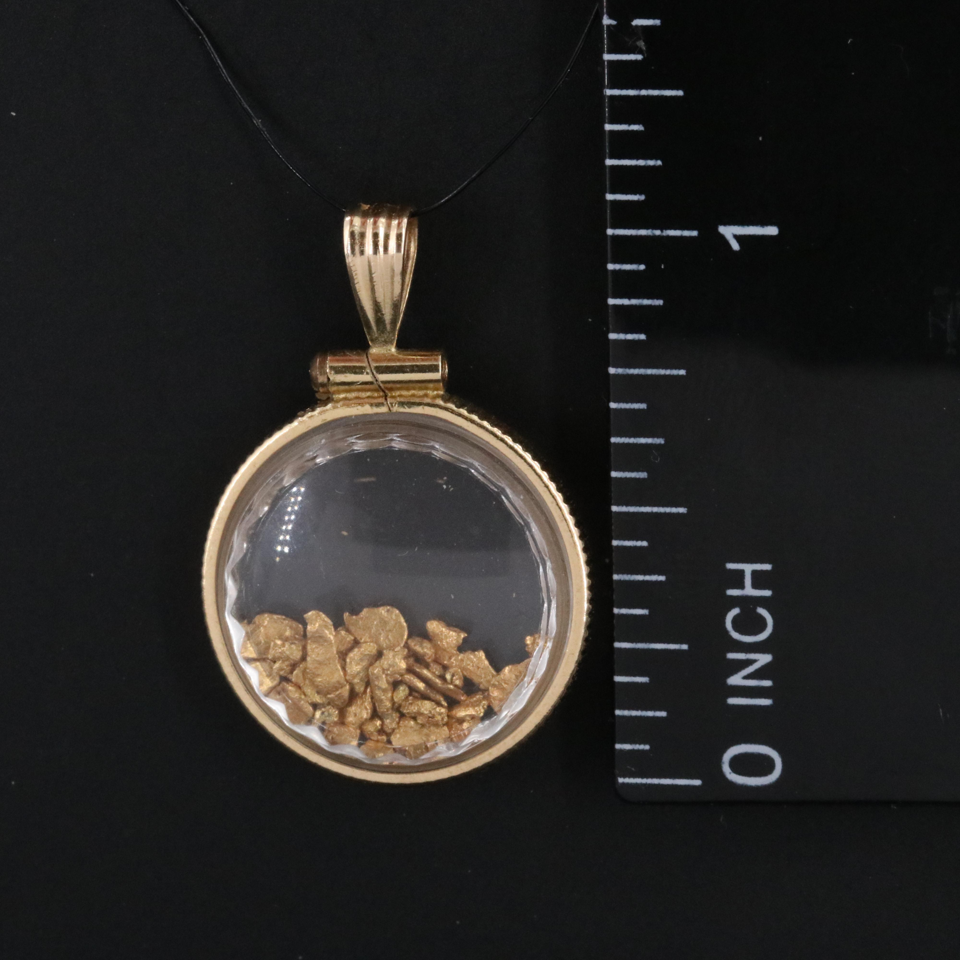 14K Pendant with Enclosed Nuggets