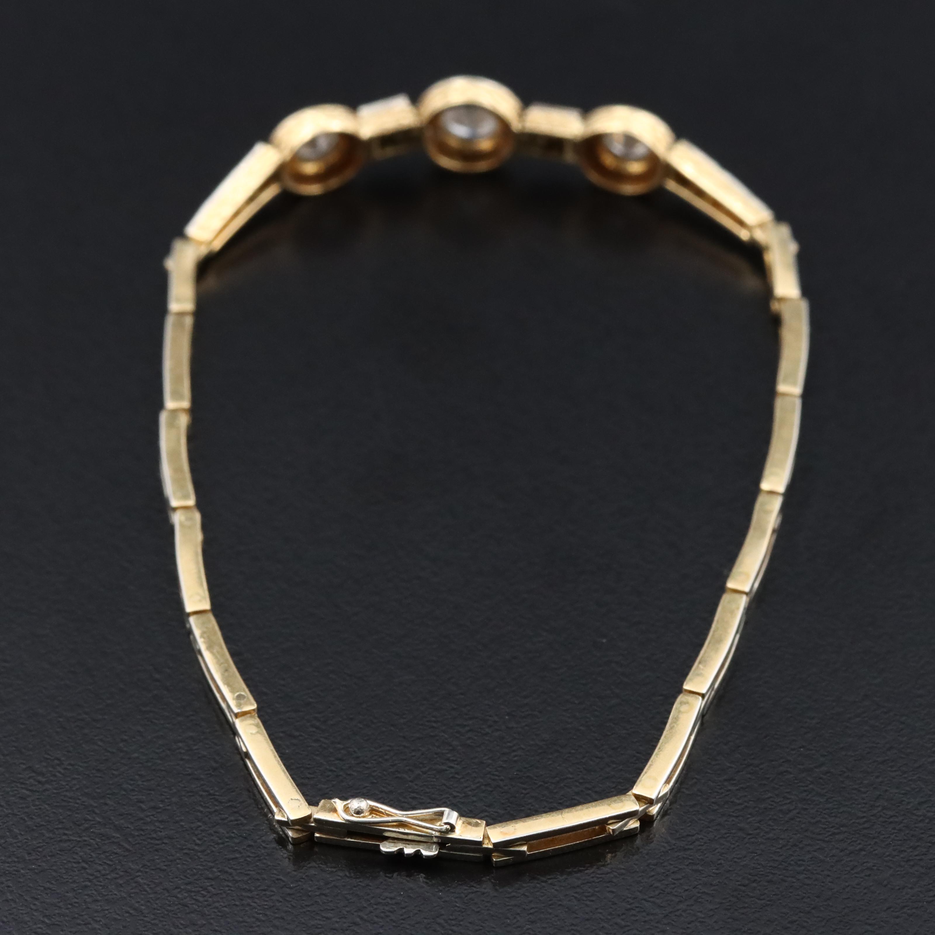 Art Deco 18K 1.09 CTW Diamond Bracelet with Platinum Accent