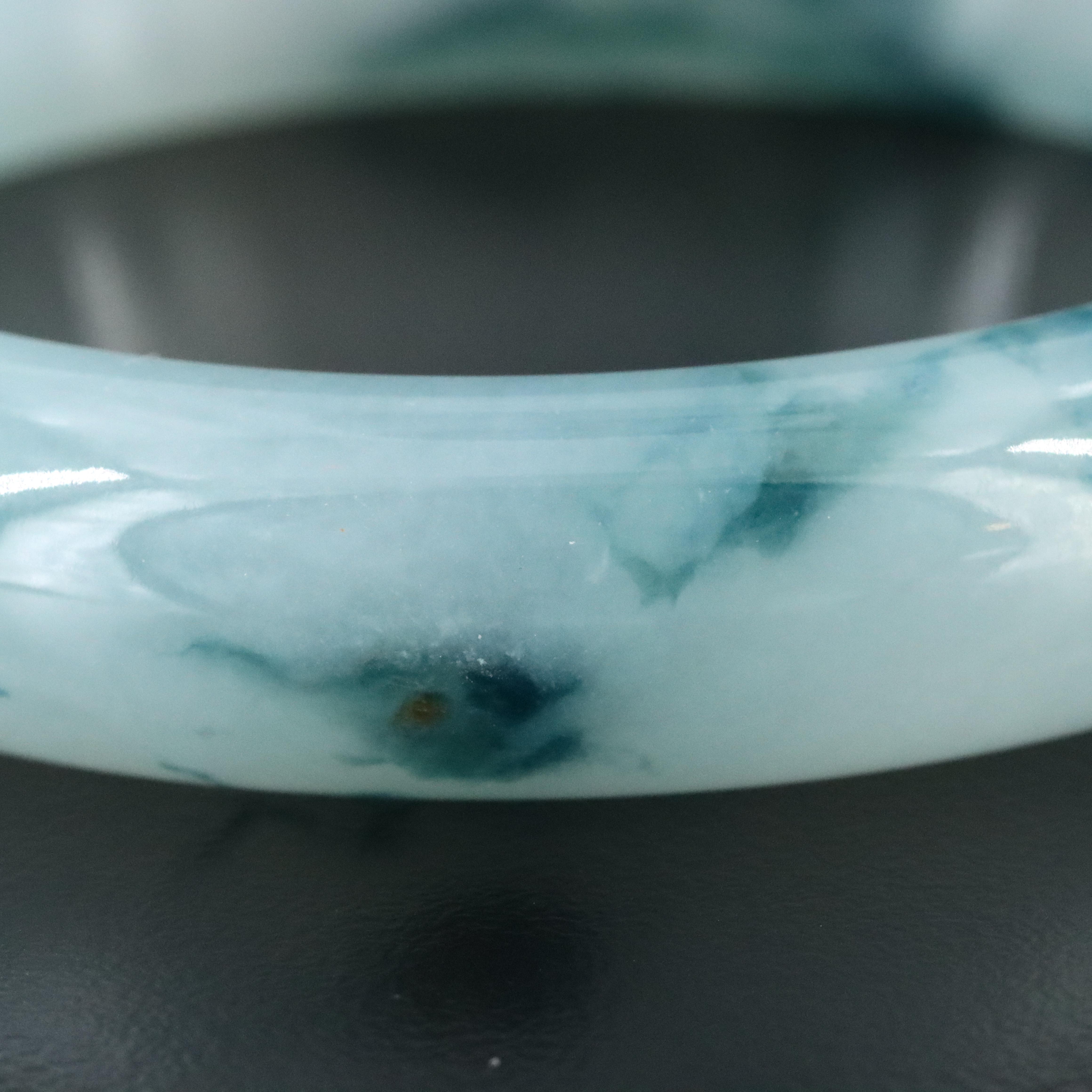 Jadeite Hololith Bangle with Box and Stand