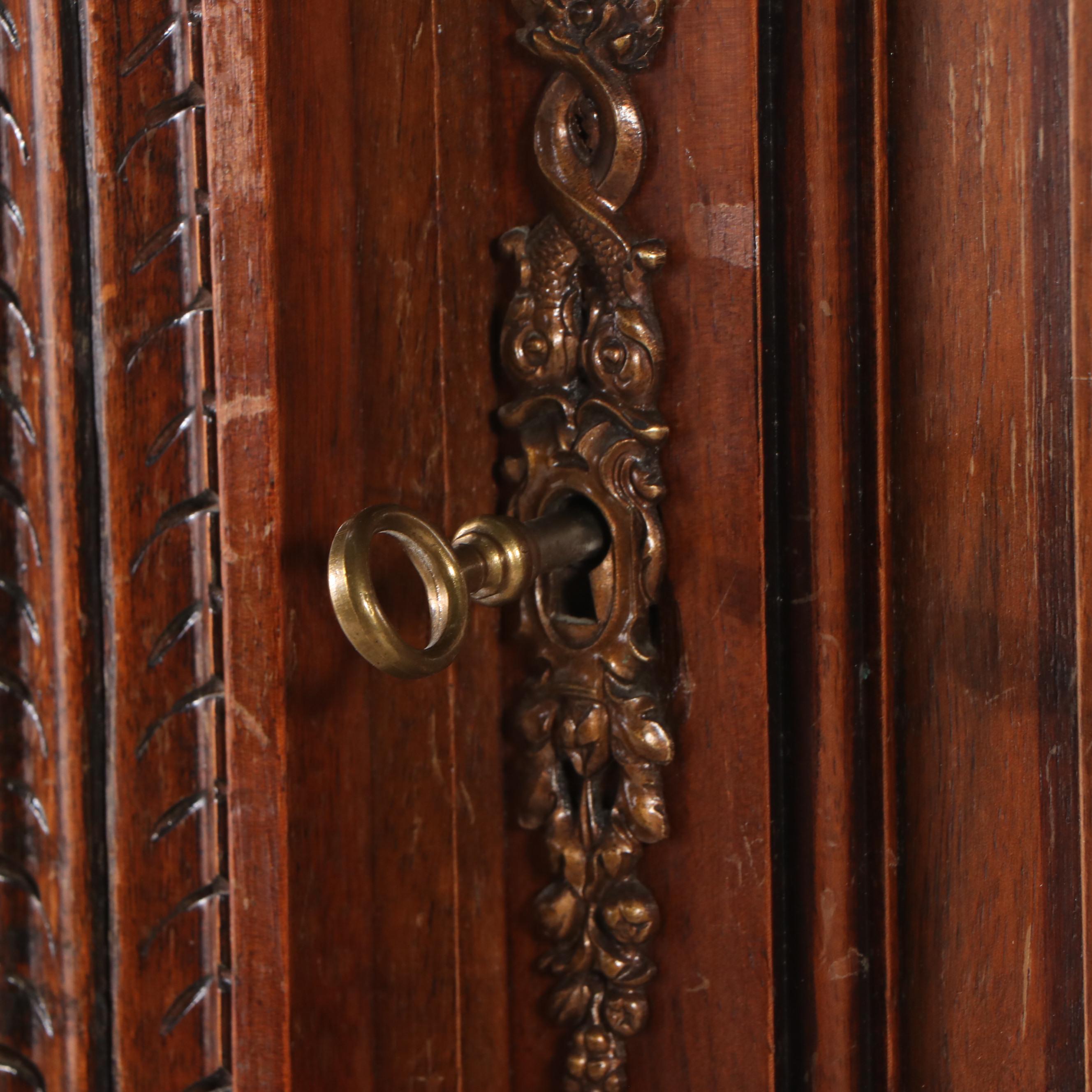 French Provincial Style Carved Wood Morbier Longcase Clock