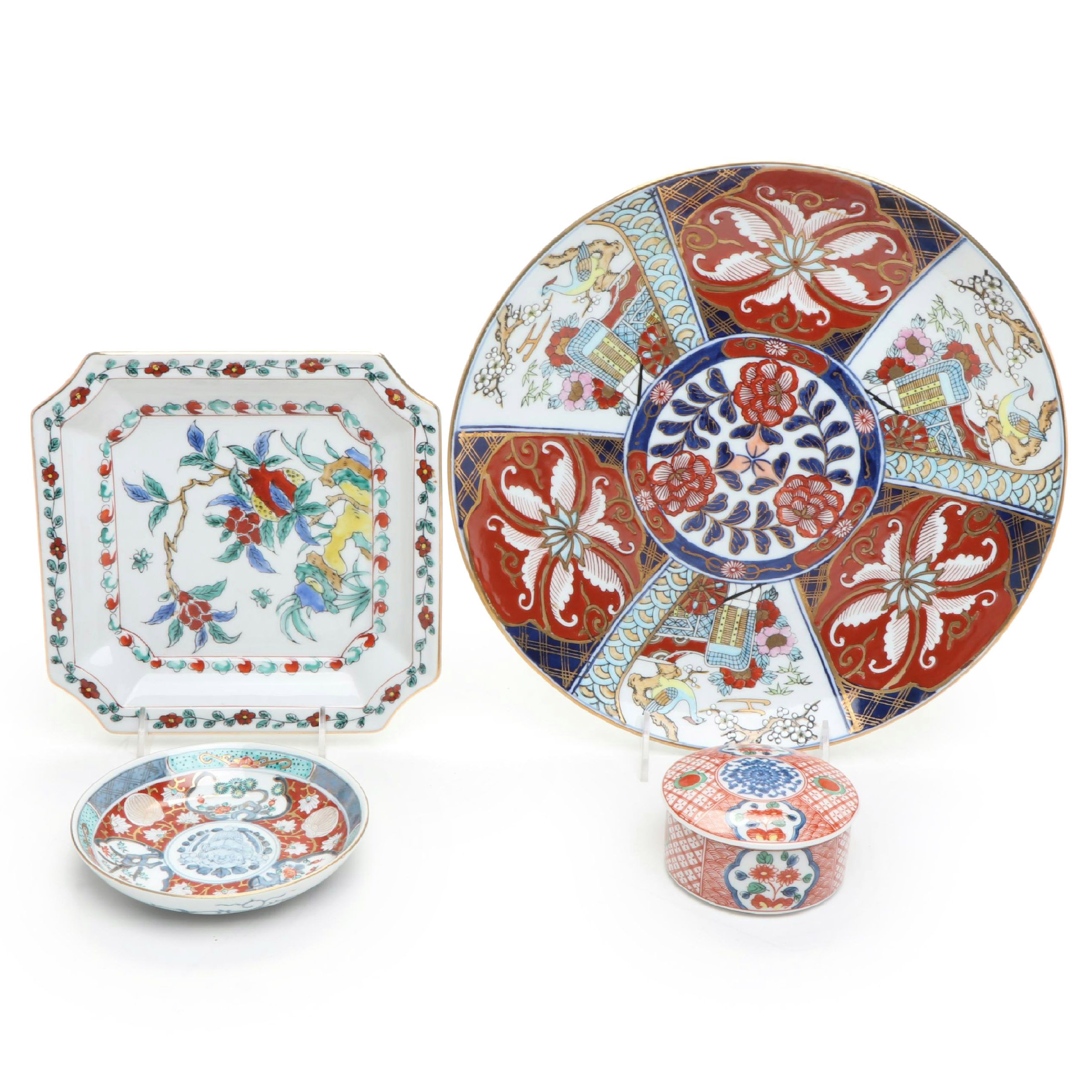 Andrea By Sadek Porcelain Plate, Takahashi Porcelain Box, and More Imari Décor