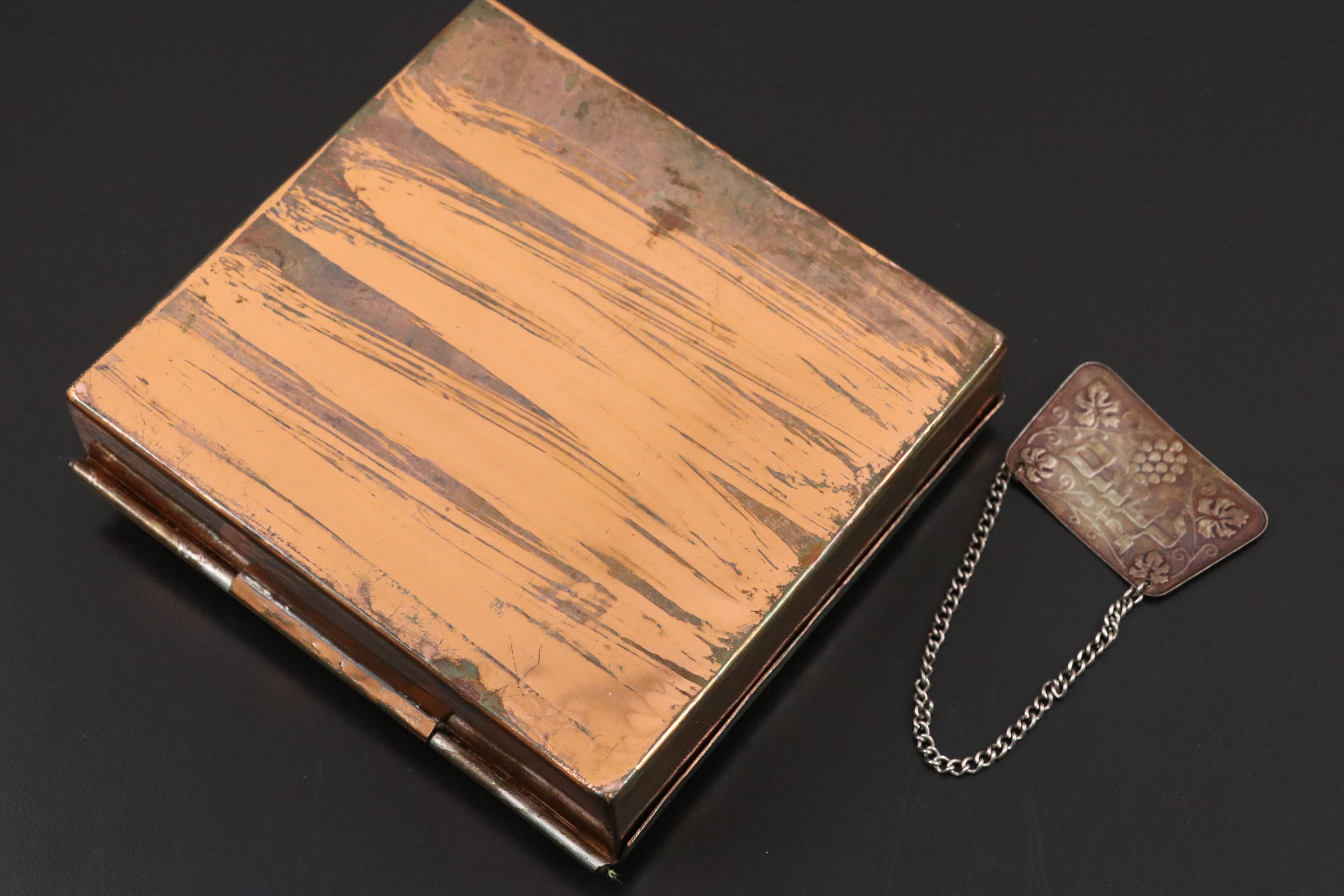 925 Silver Repoussé Candle Holders with Metal Cups, Box, and Decanter Tag