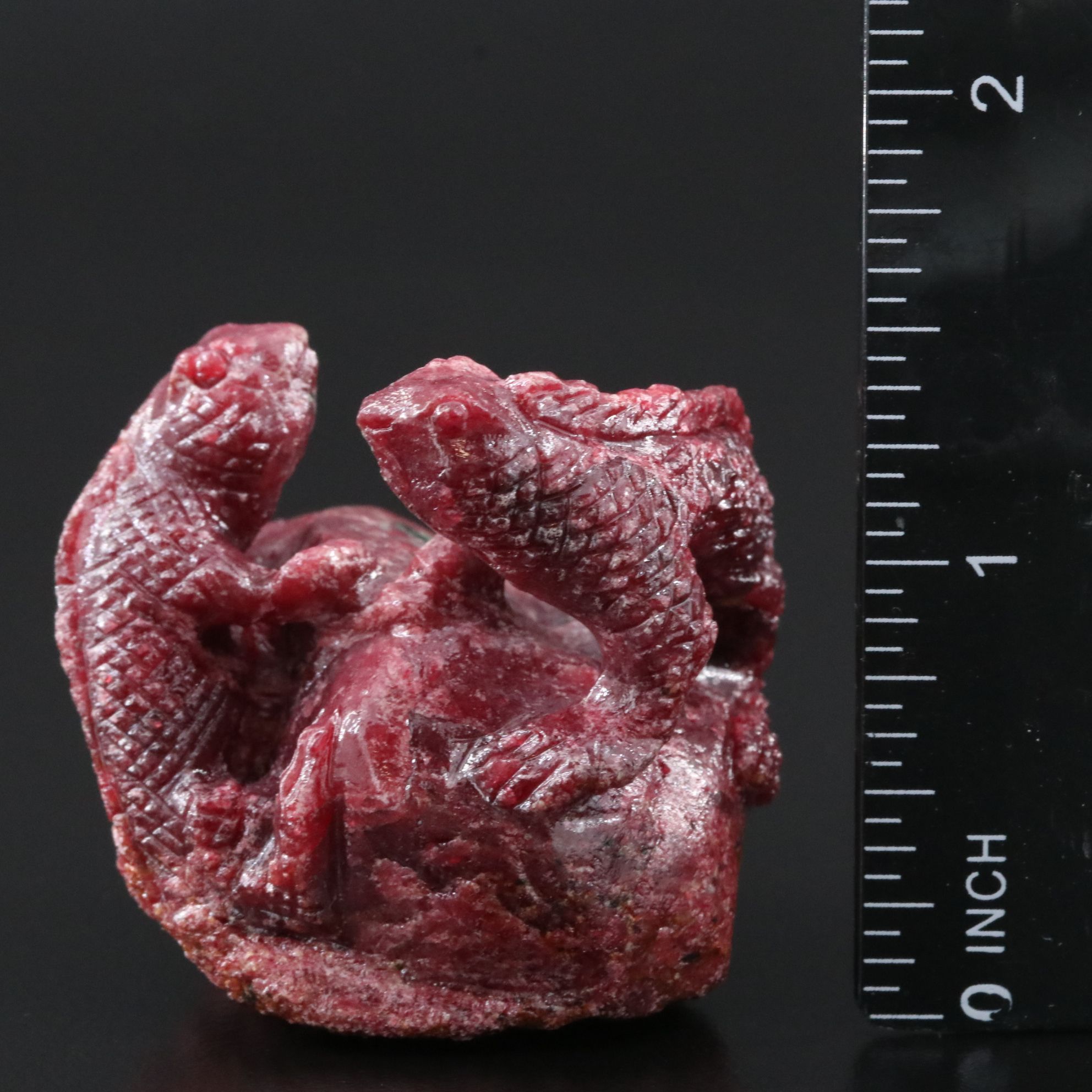 Carved Ruby Figurine