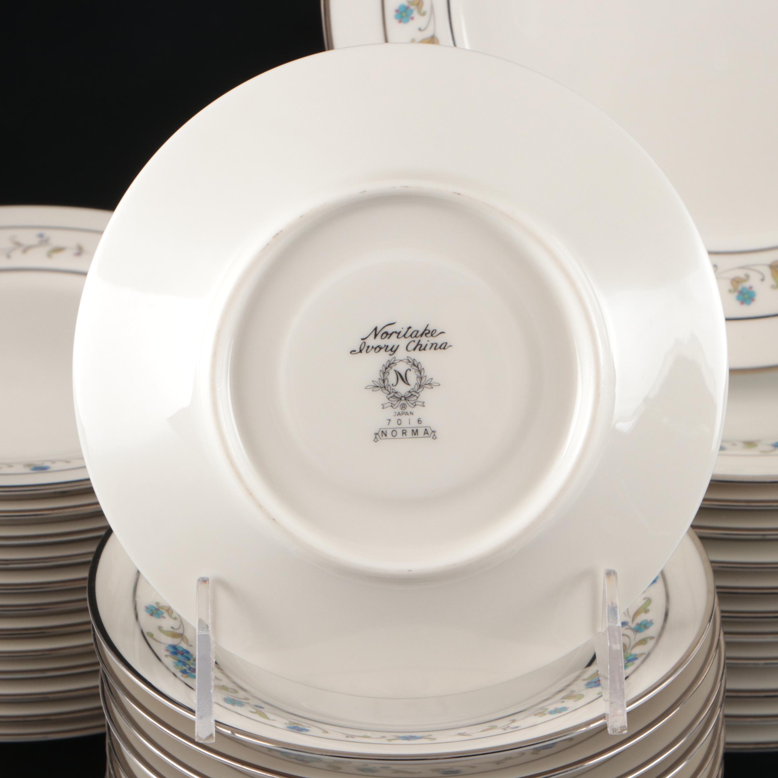 Noritake "Norma" Porcelain Dinnerware, 1970s