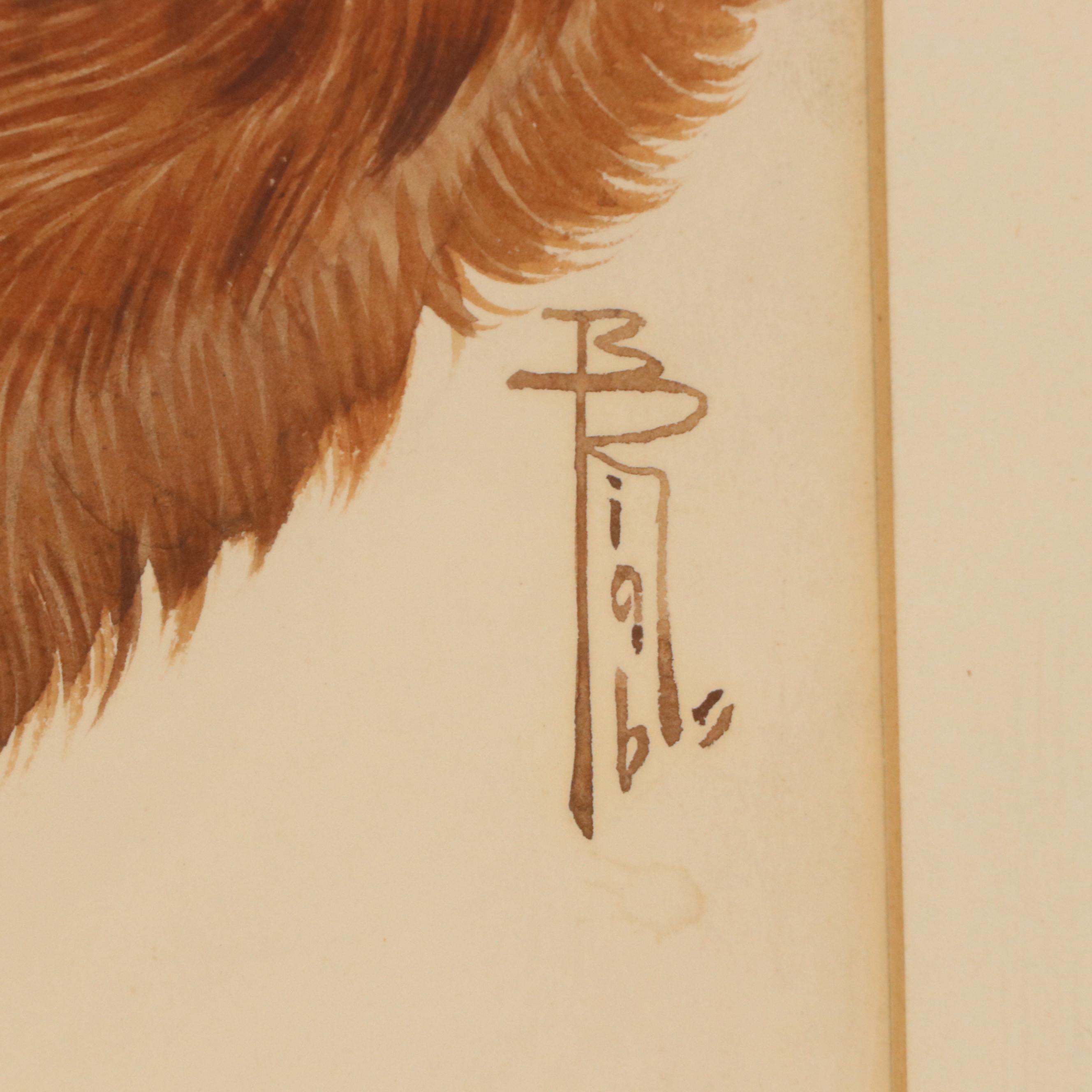 Aquatint Etchings After Boris Riab of Dogs with Waterfowl, 20th Century