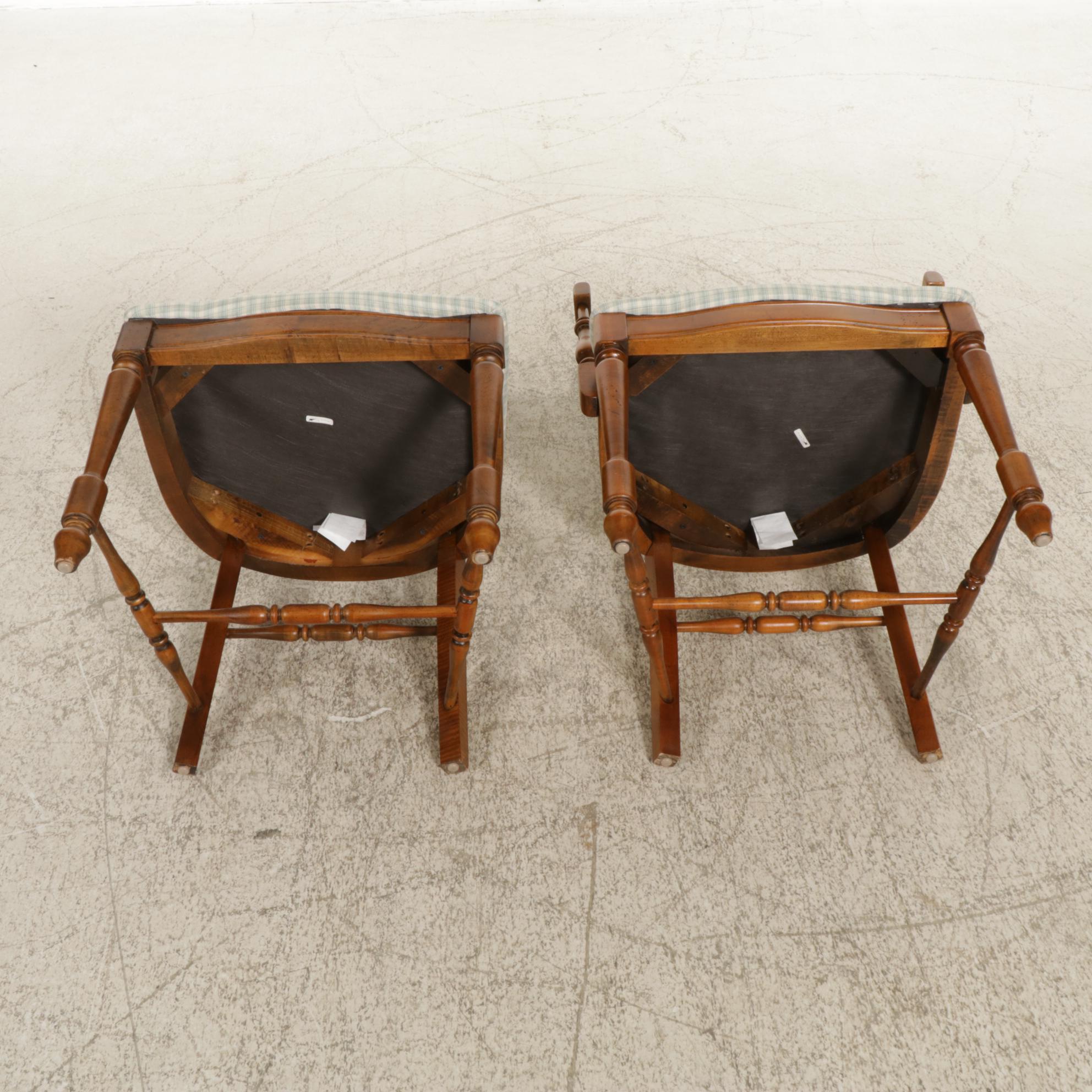 Charleston Forge Rustic Walnut Dining Table with Metal Base and Six Chairs