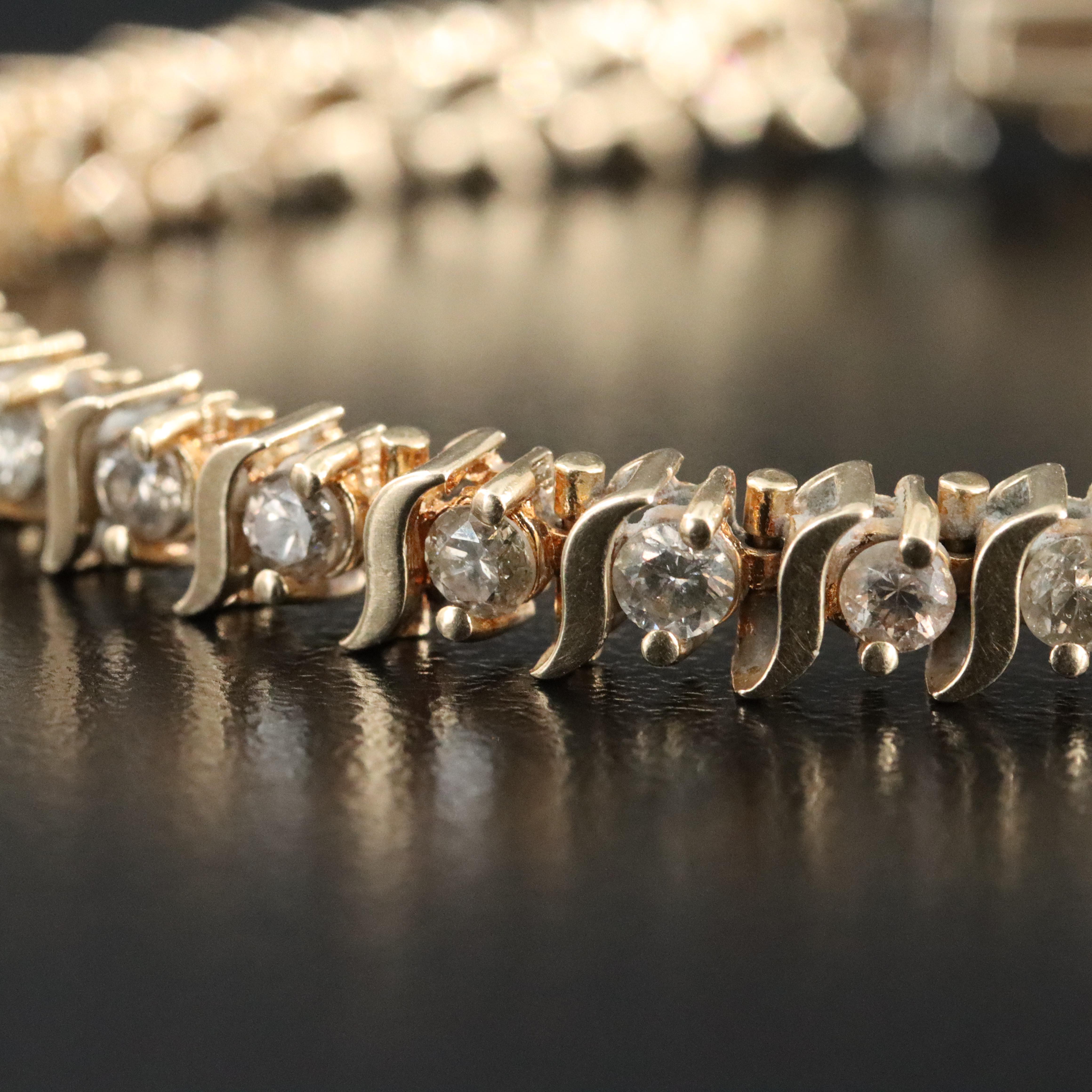 14K 3.04 CTW Diamond S-Link Bracelet