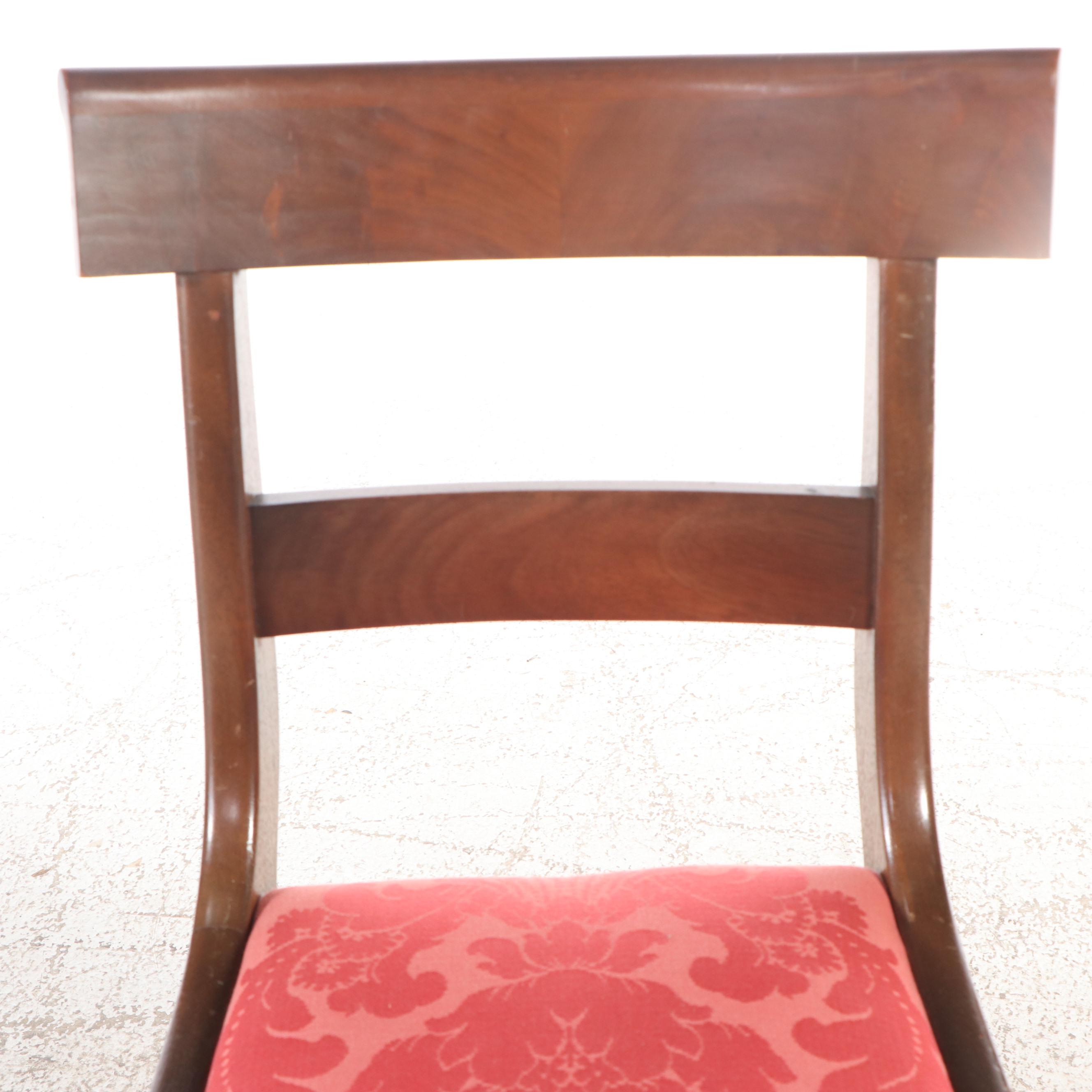 Six Federal Style Mahogany Dining Chairs, Late 20th Century