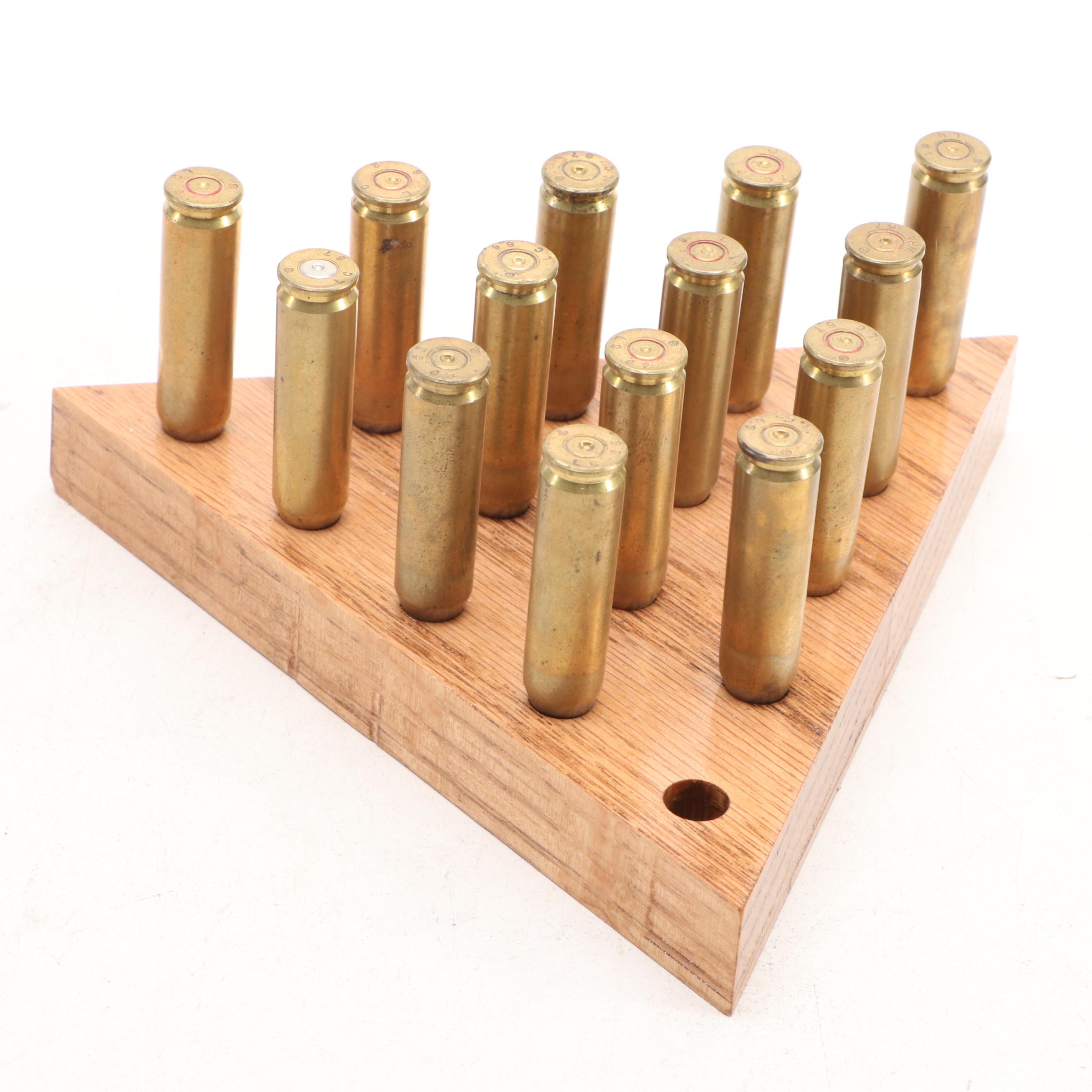 Wood and Brass Peg with Dice Set and Brass Hammer