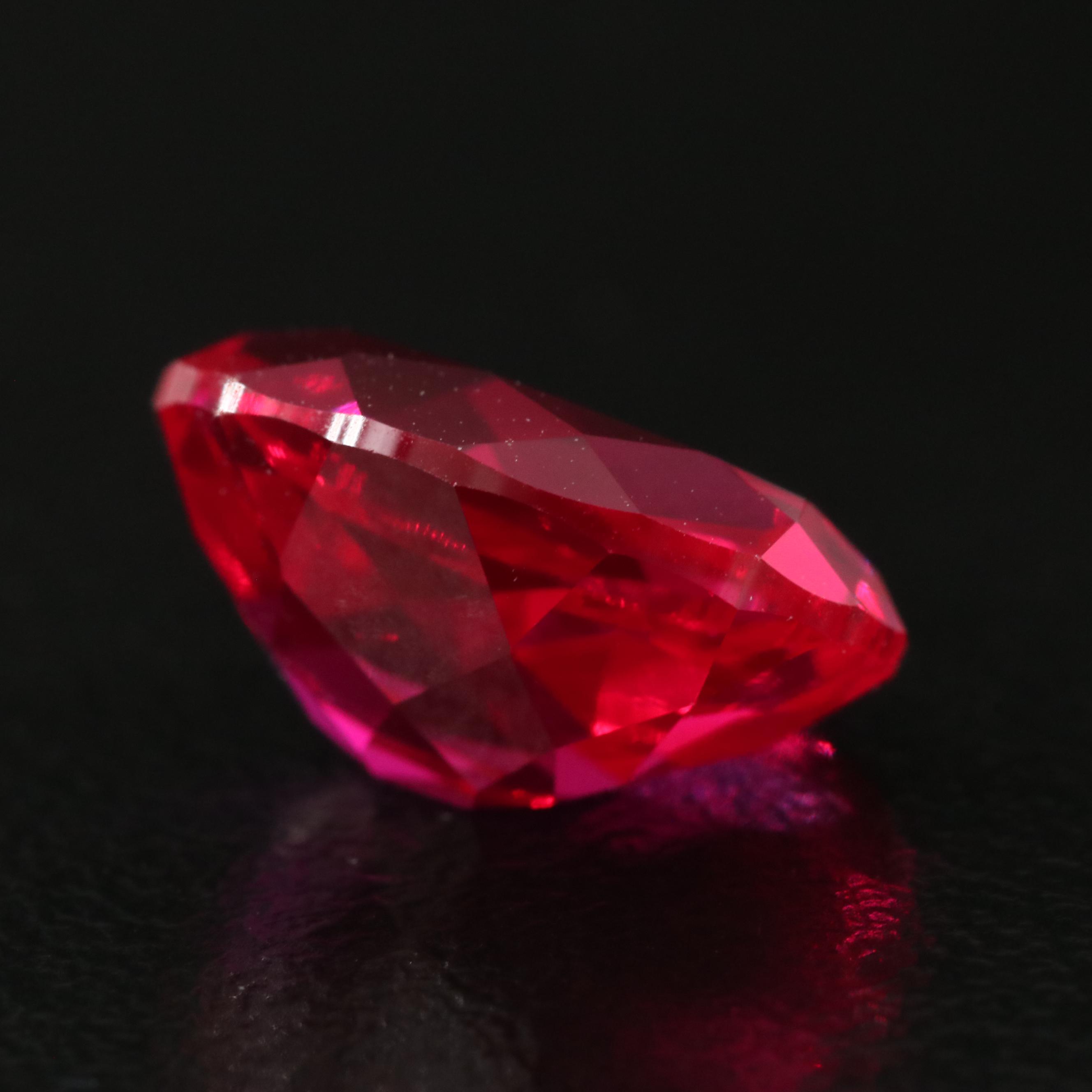 Loose 6.34 CT Lab Grown Ruby