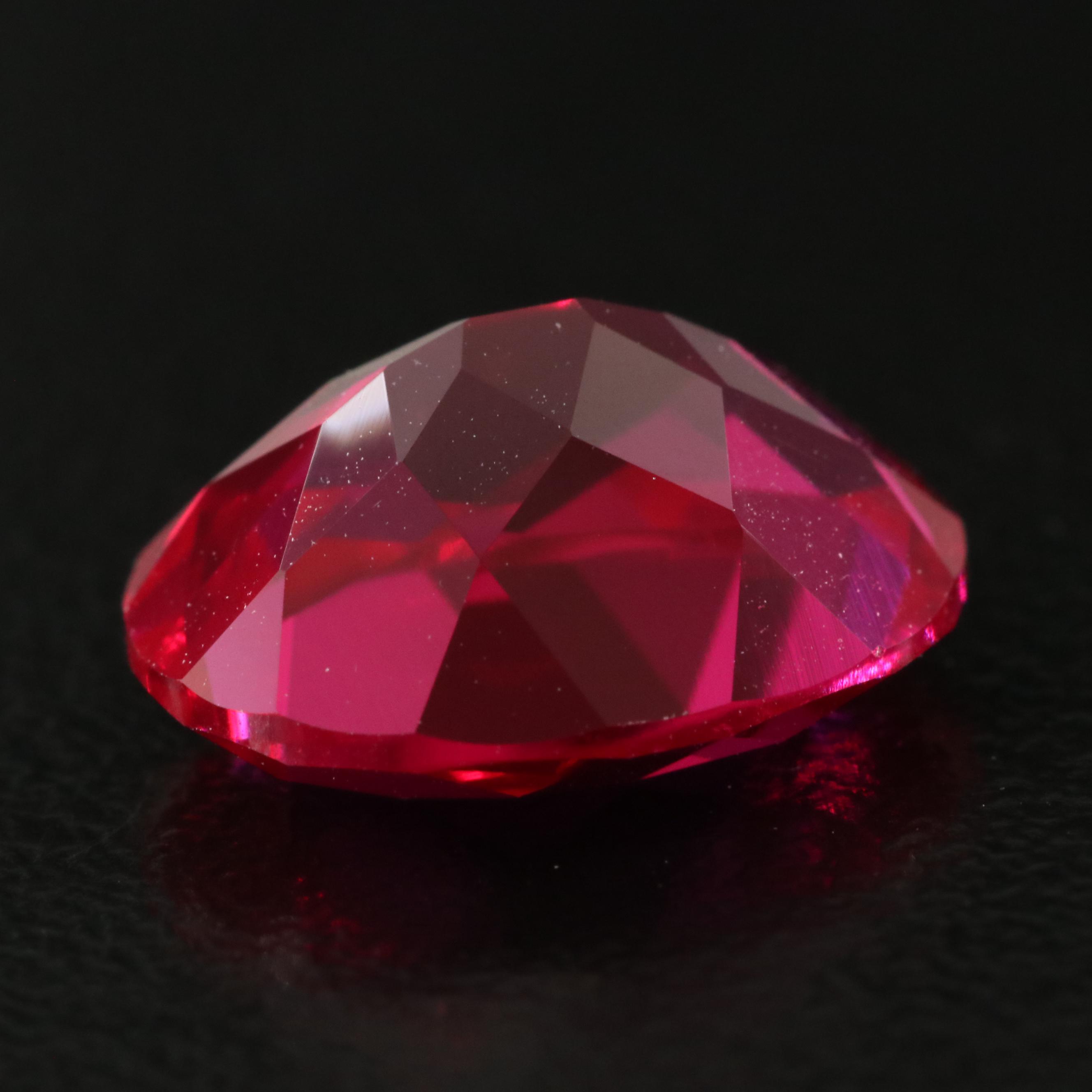 Loose 6.34 CT Lab Grown Ruby