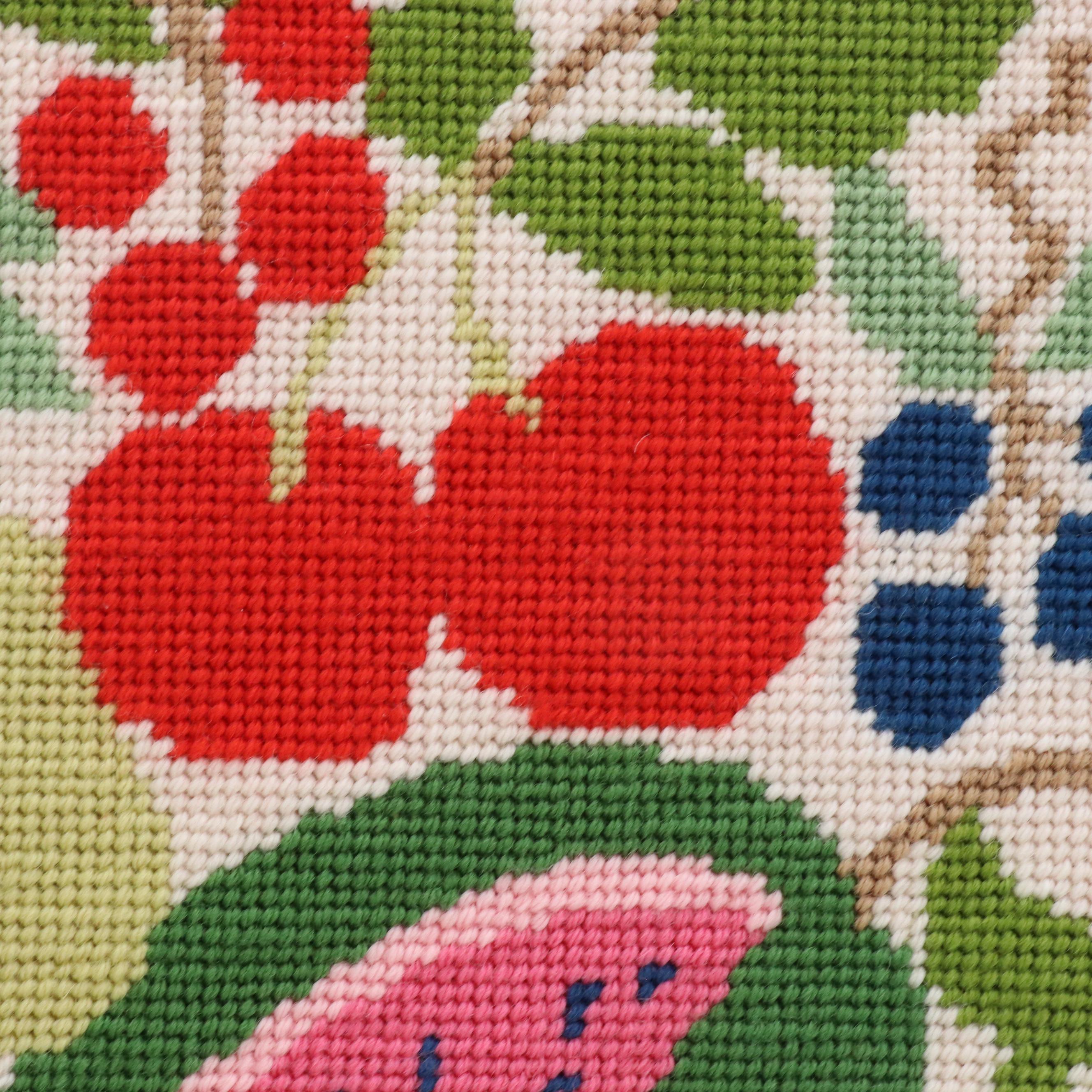 Kathleen Graf Needlepoint "Baltimore Bowl" & "Baltimore Urn" by Kaffe Fasset