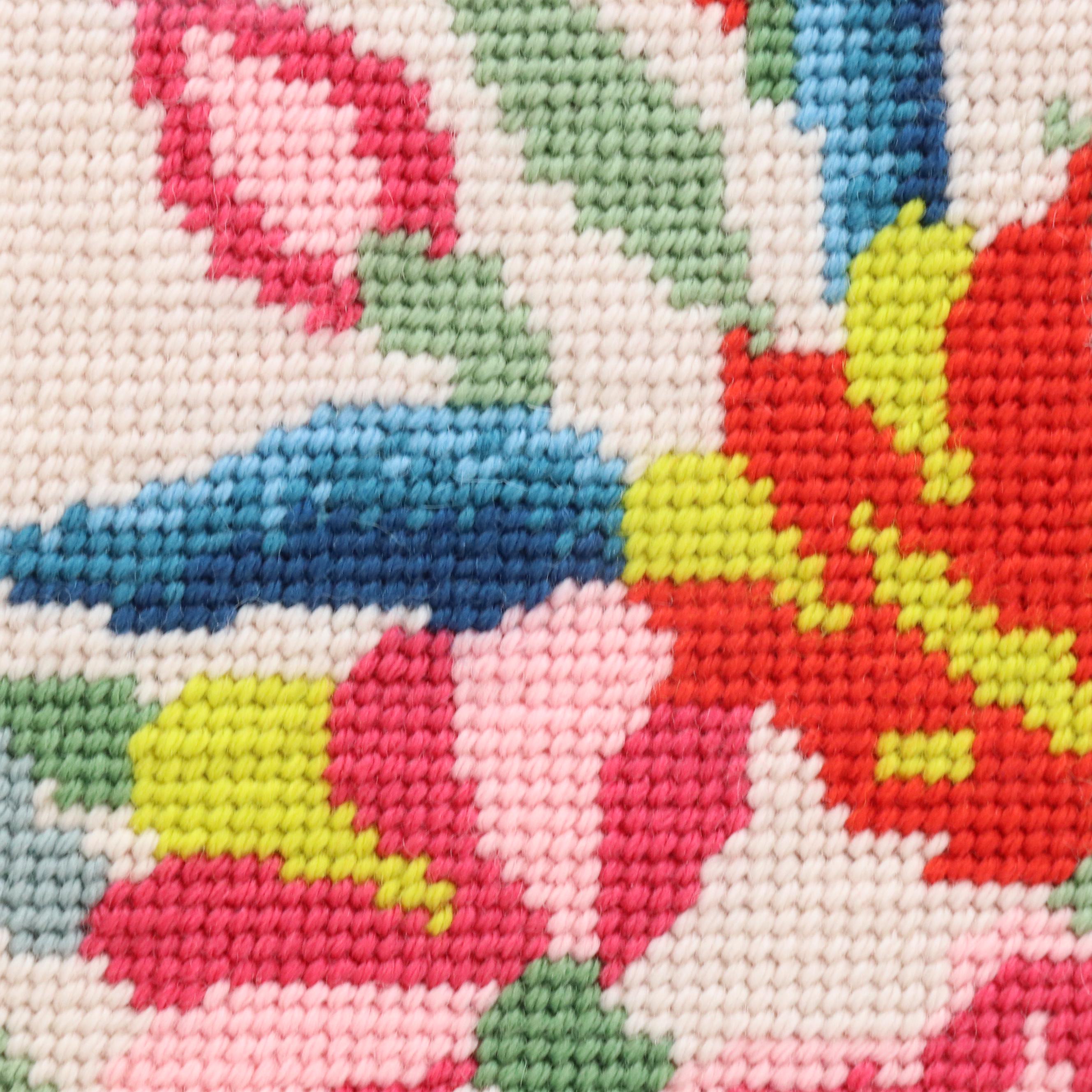 Kathleen Graf Needlepoint "Baltimore Bowl" & "Baltimore Urn" by Kaffe Fasset