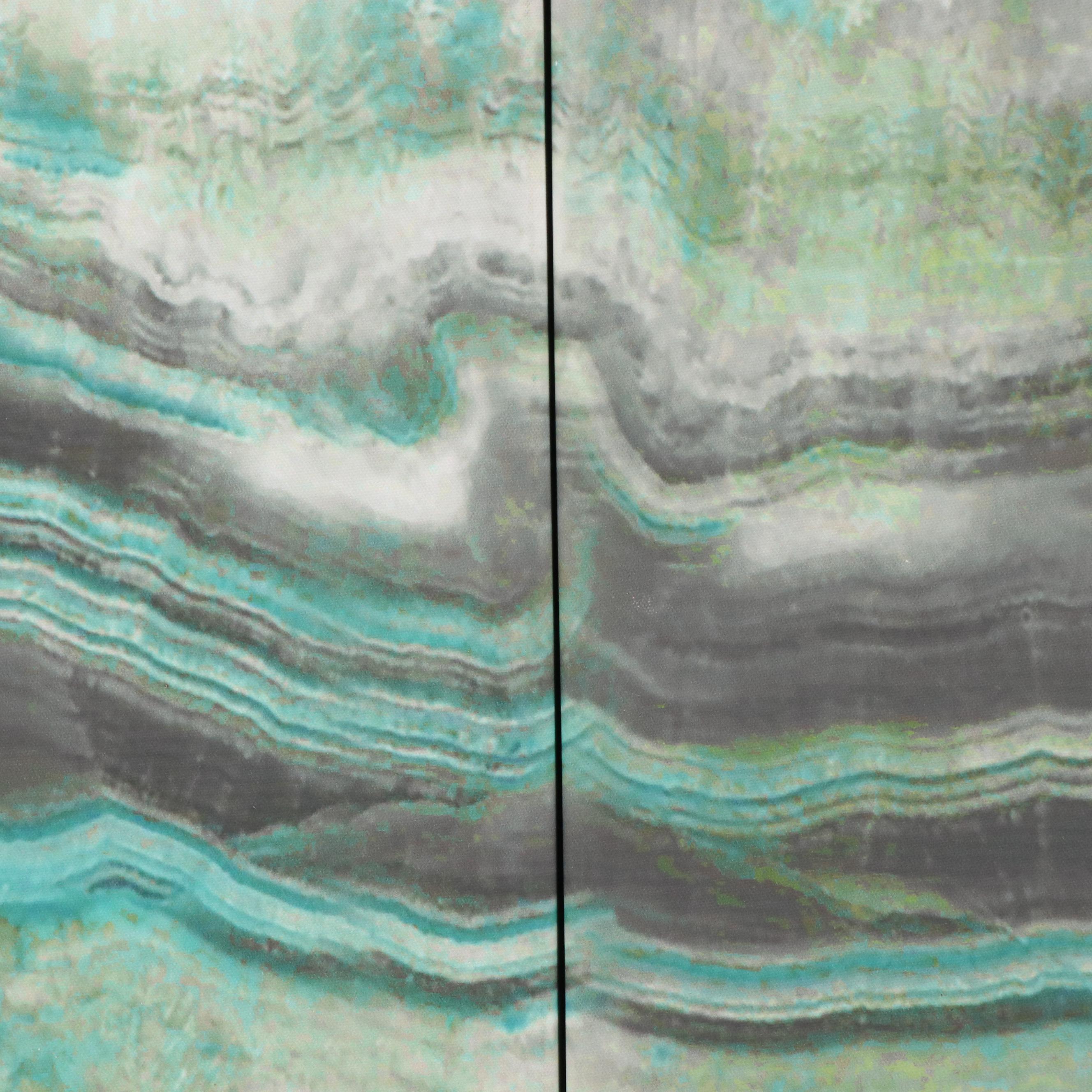 Digital Print Polyptych After Susan Jill "Azure I," 21st Century