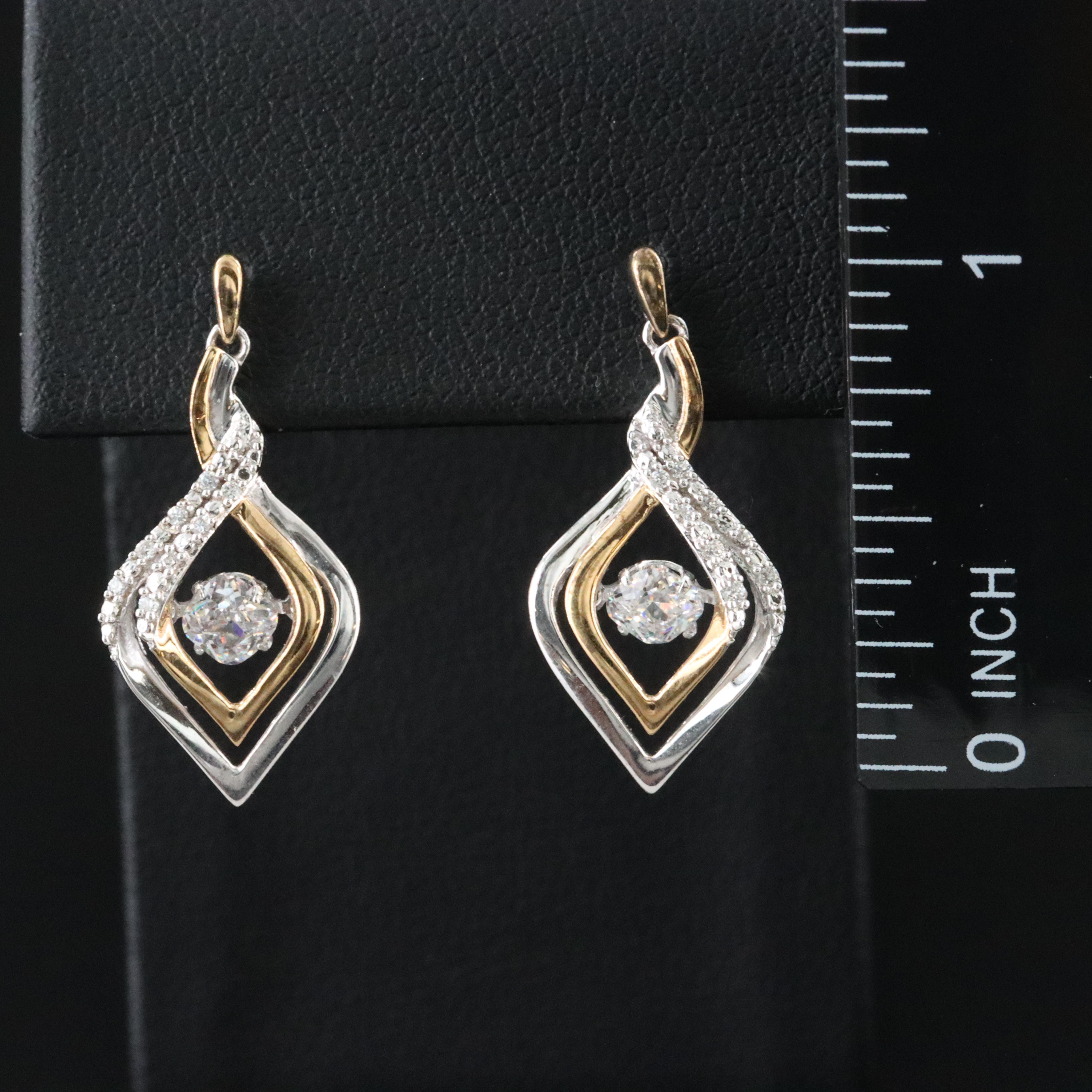 Sterling CZ Trembler Earrings