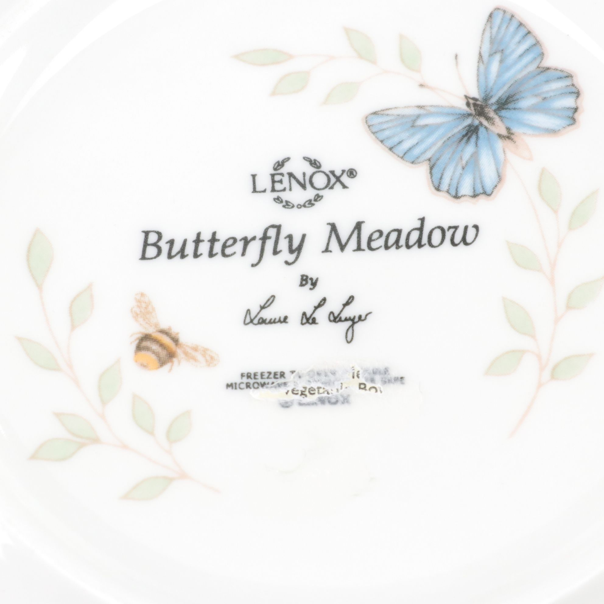 Lenox "Butterfly Meadow" Serving Dishes with "Country Garden" Wine Glasses