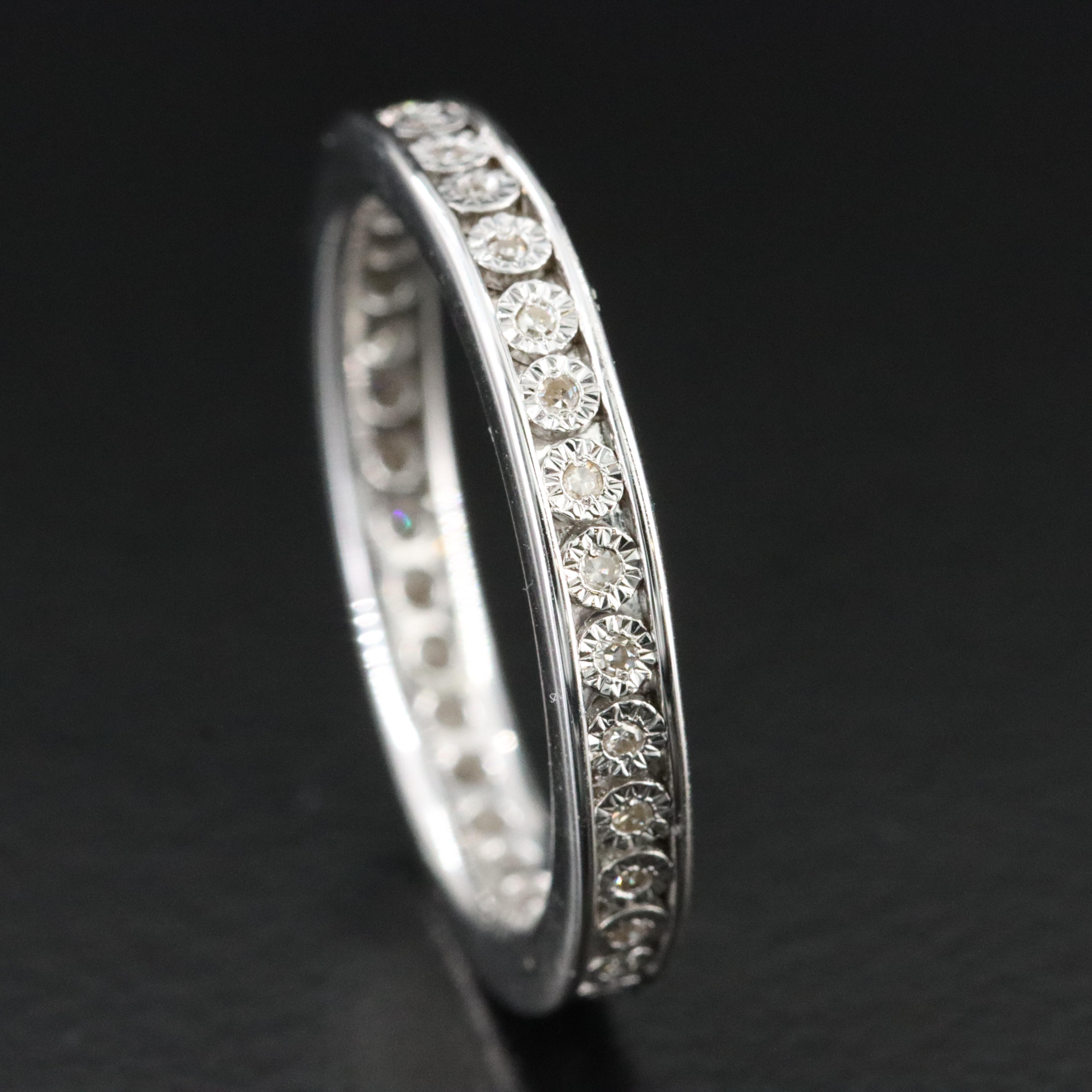 Sterling Diamond Eternity Band