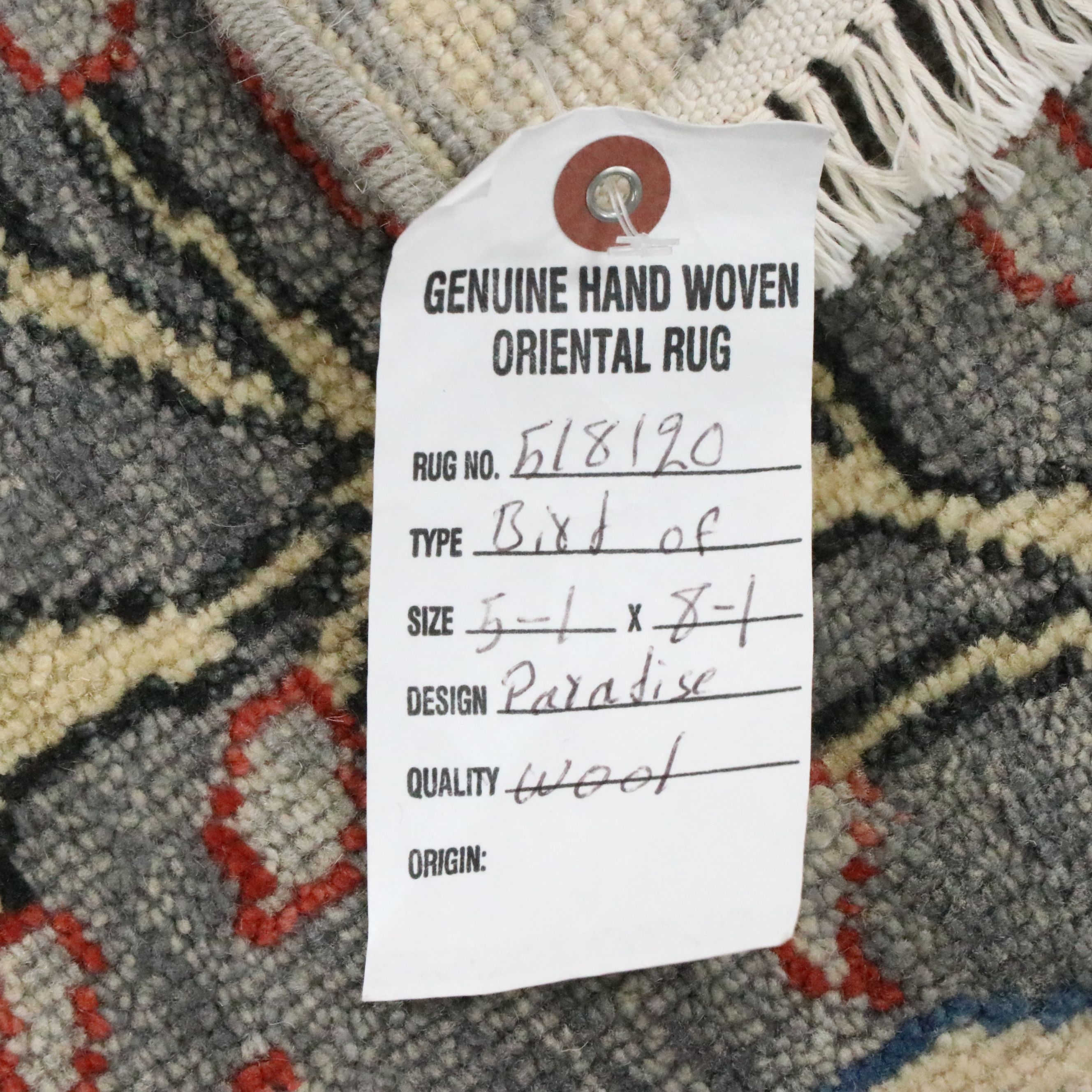 5'2 x 8'3 Hand-Knotted Indian Pictorial Area Rug