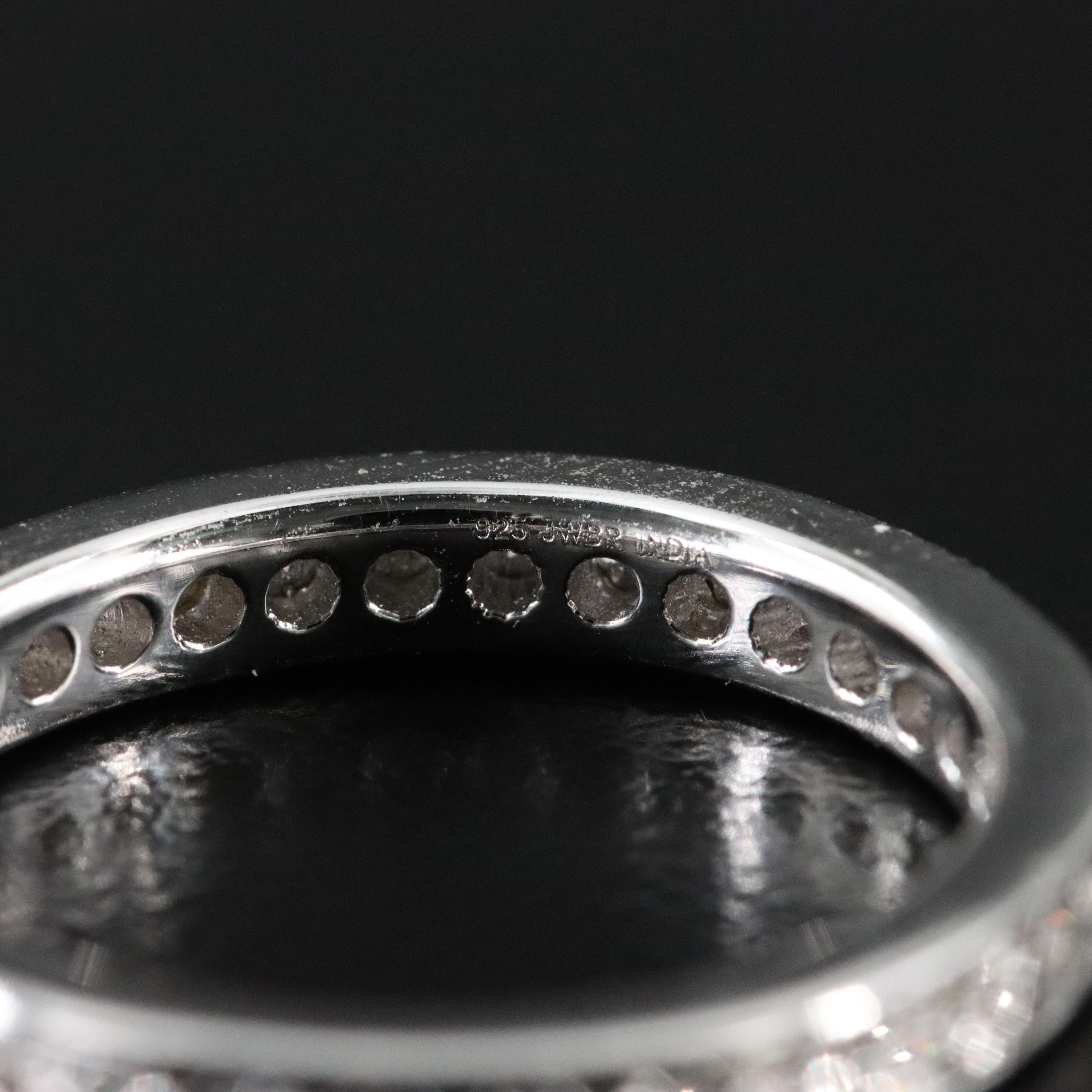 Sterling Diamond Eternity Band