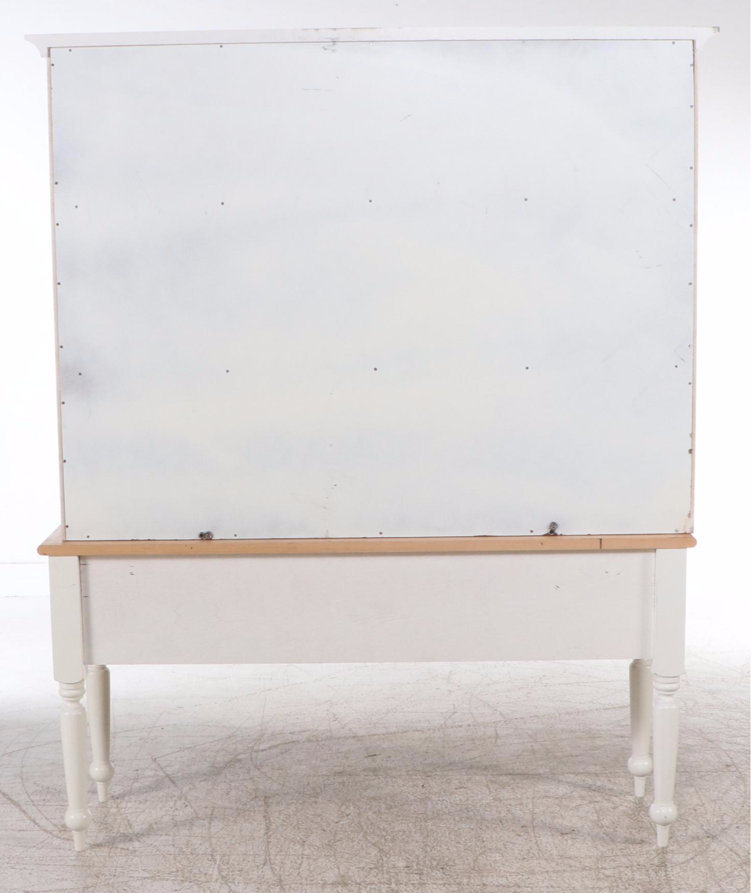 Shaker Style Natural Wood and Painted Hutch