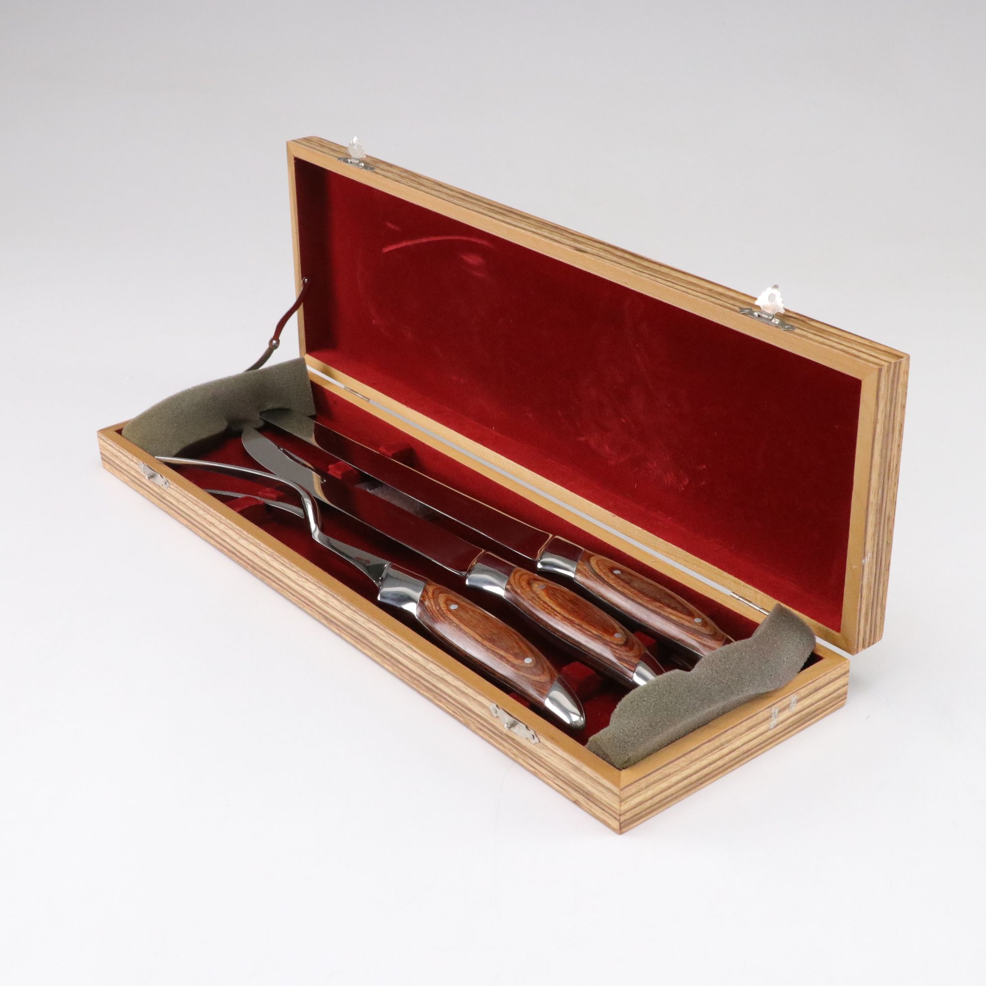 Oneida "Fiesta" Silver Plate Serving Tray & Carving Set