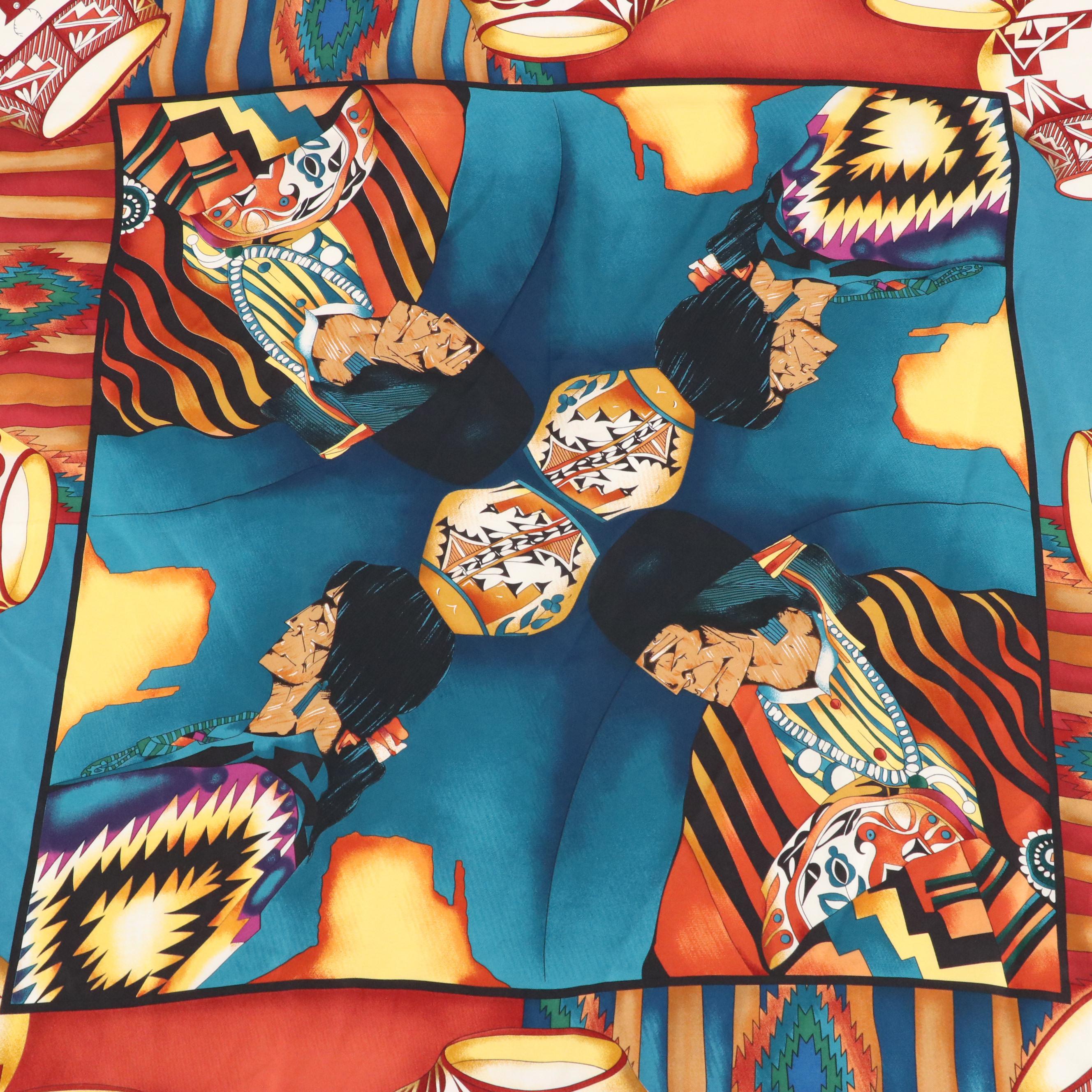 Echo Native American Inspired Scarf 90 in Silk