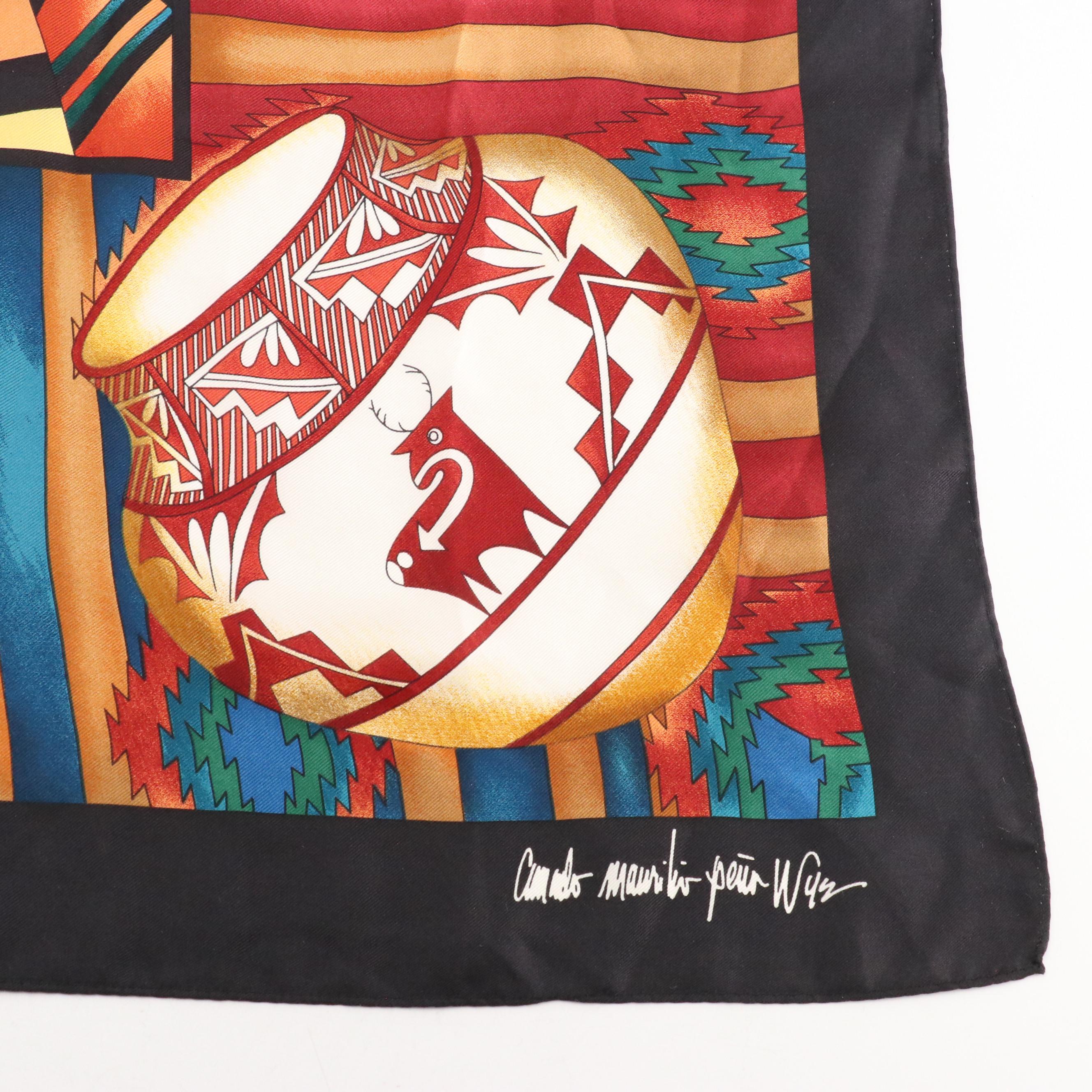 Echo Native American Inspired Scarf 90 in Silk