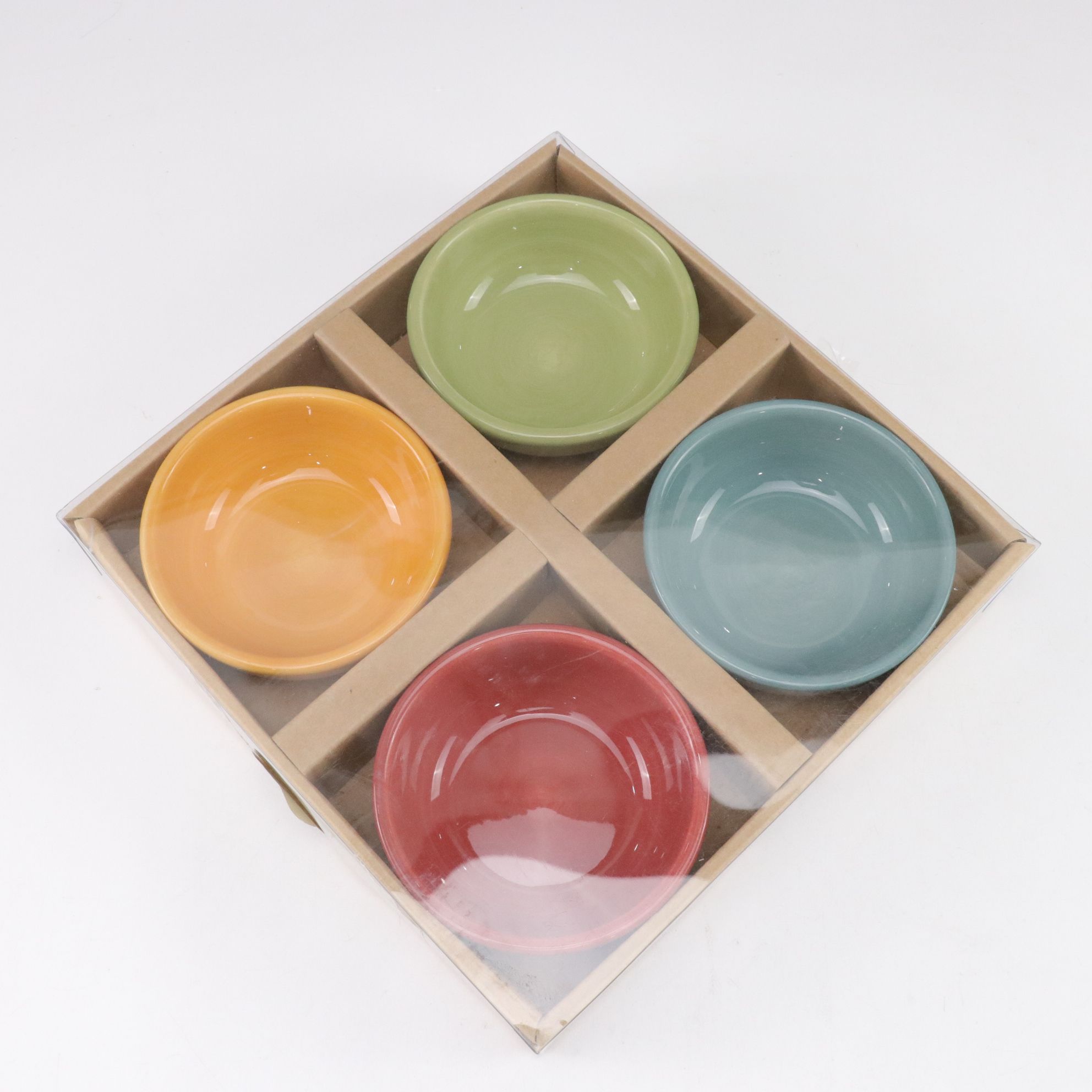 Espana Lifestyle Dip Dishes with Four Hand -Thrown Pottery Heart Bowls