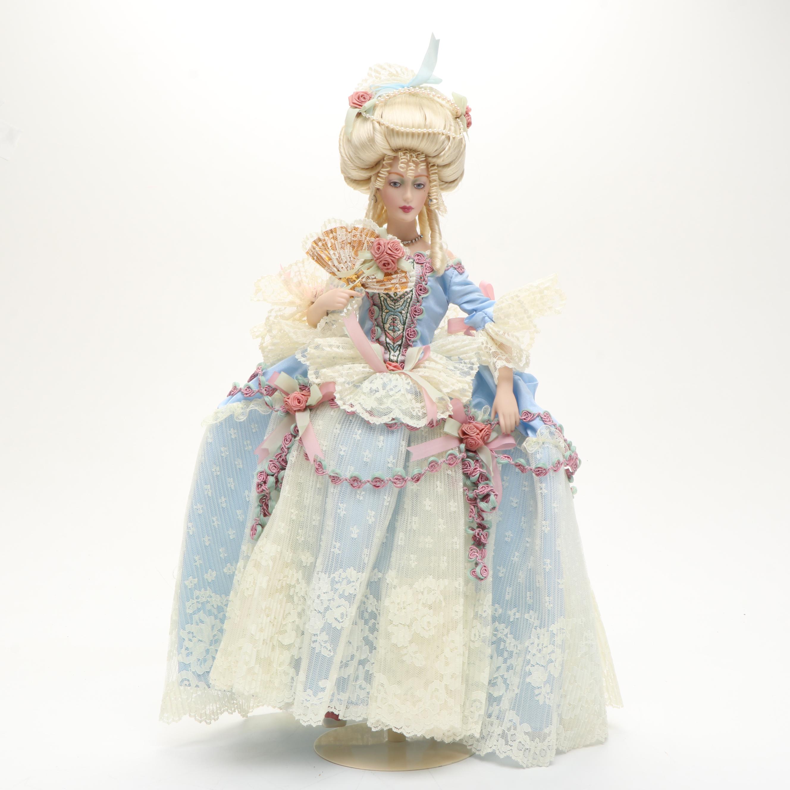 Franklin Heirloom "Marie Antoinette" Porcelain Doll with Accessories, 1995