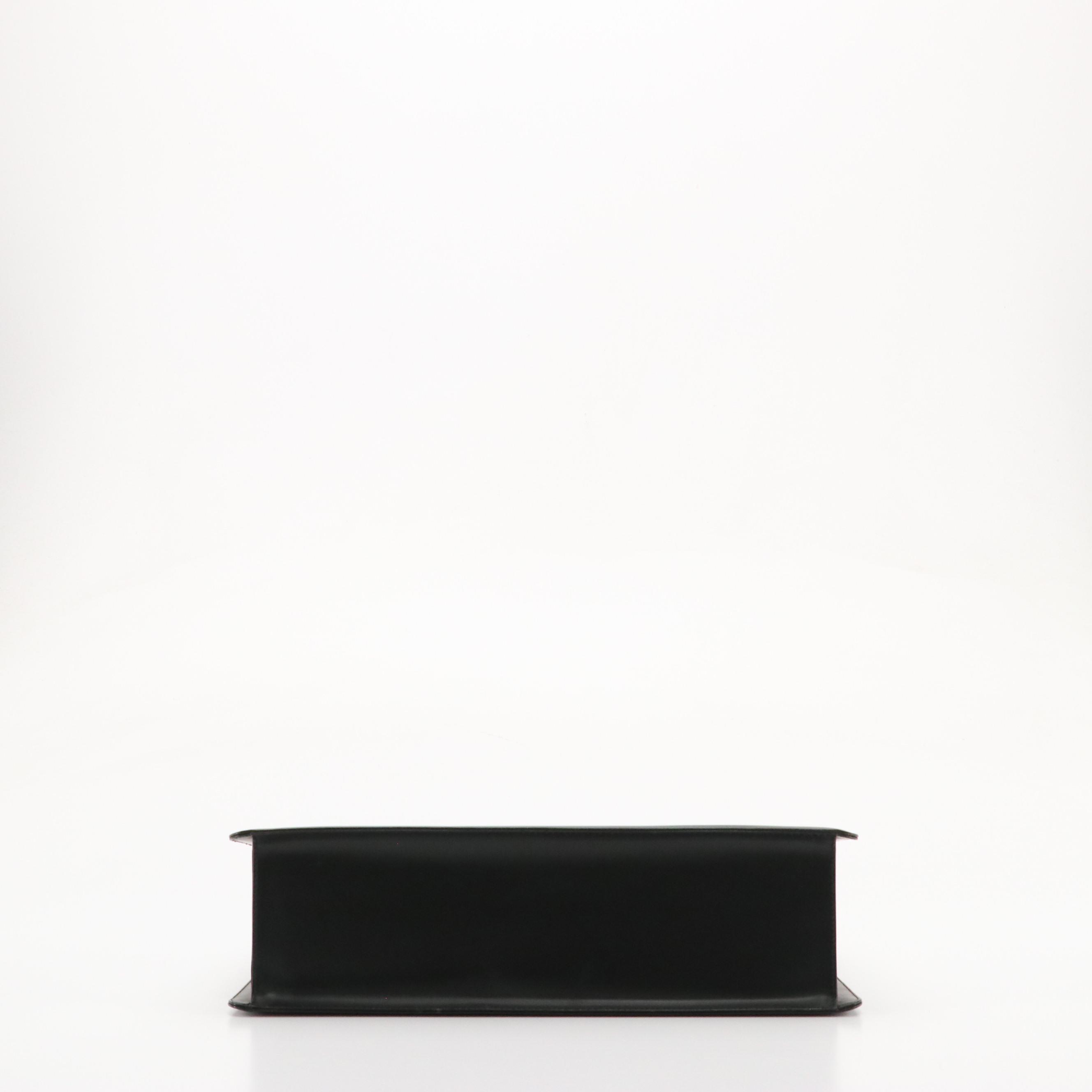 Burberry Handbag in Black Smooth Leather with Nova Check Canvas Stripe