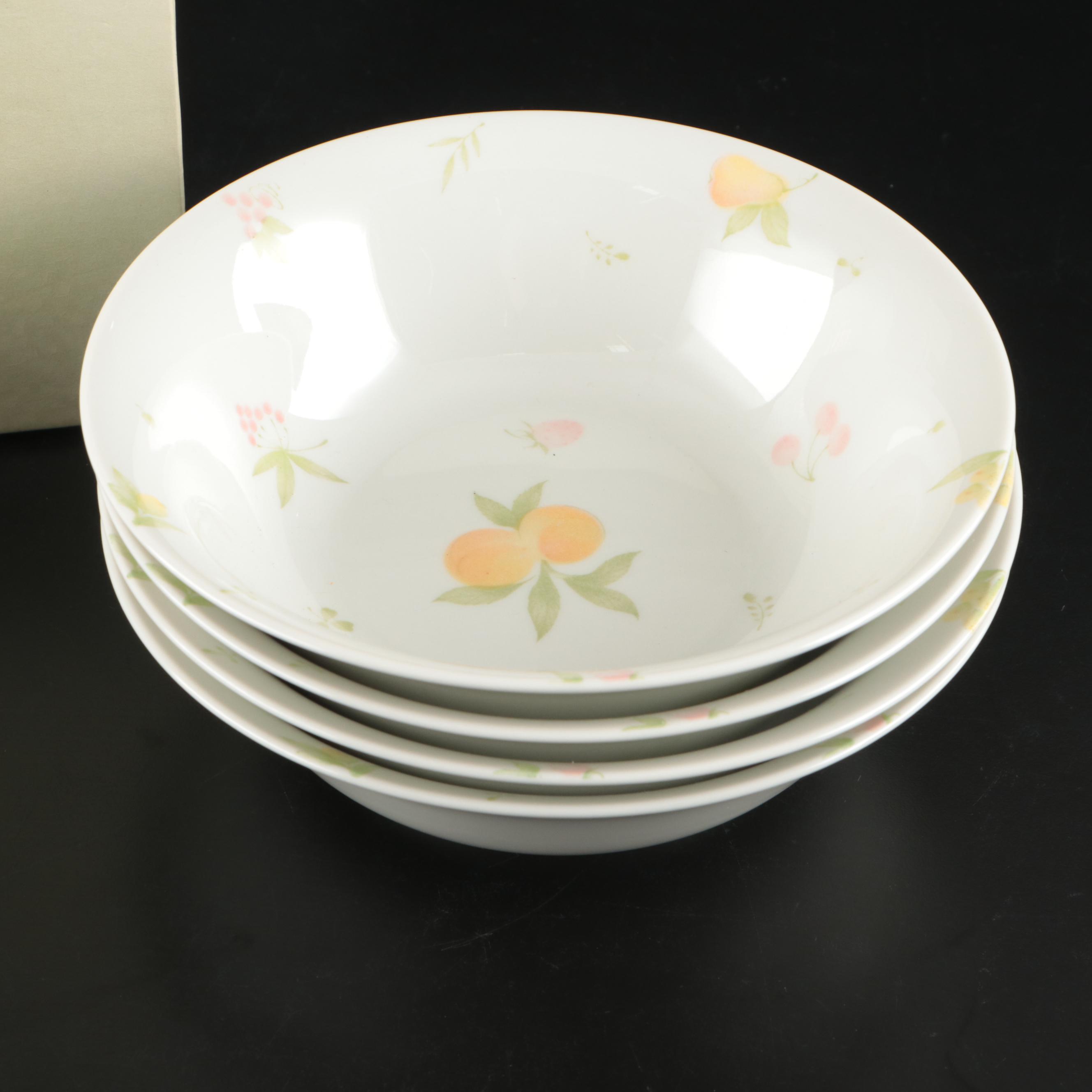 Japanese Porcelain Plates and Bowls with Other Ceramic and Stainless Tableware
