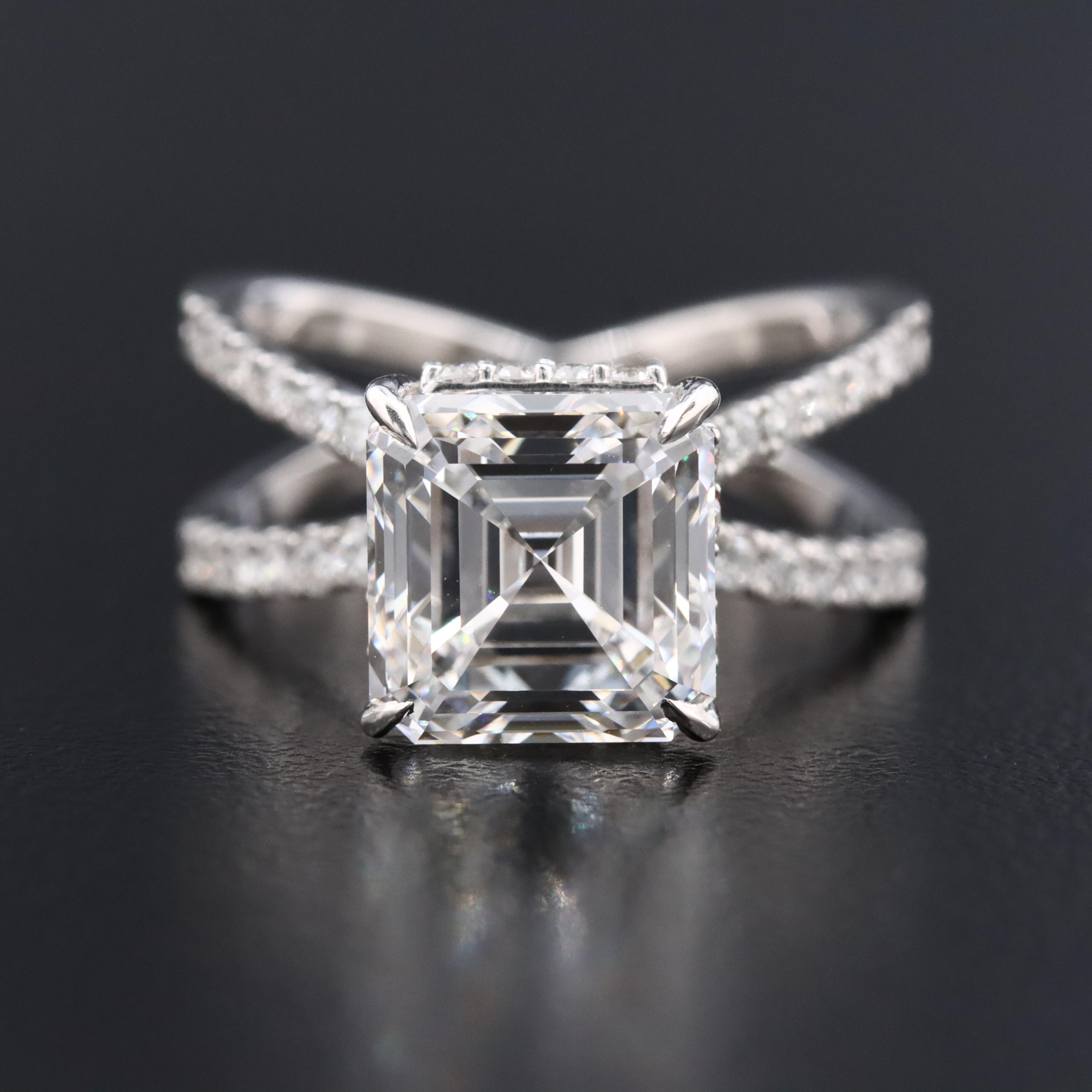 14K 4.66 CTW Lab Grown Diamond Ring with IGI Report