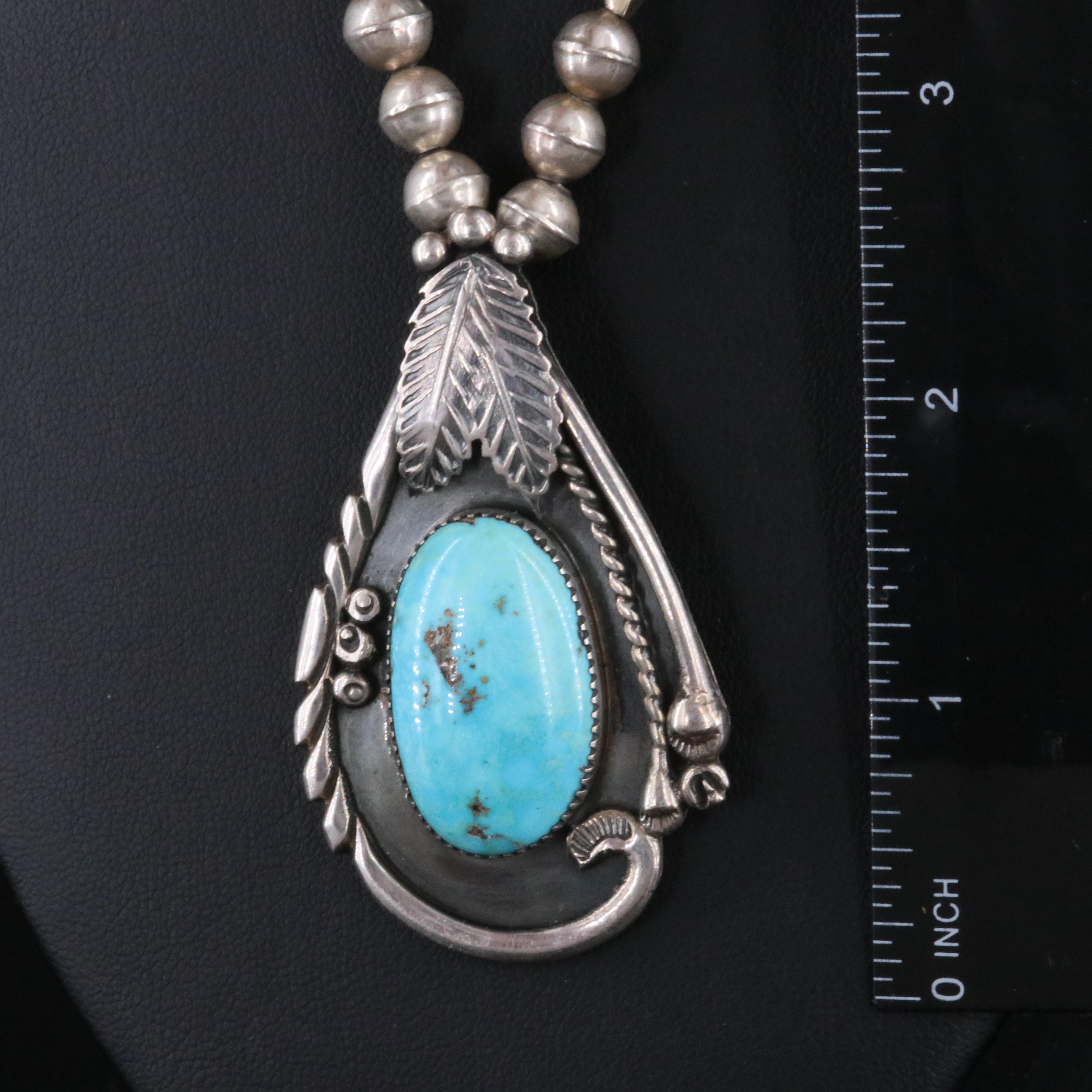 Southwestern Sterling Turquoise Necklace
