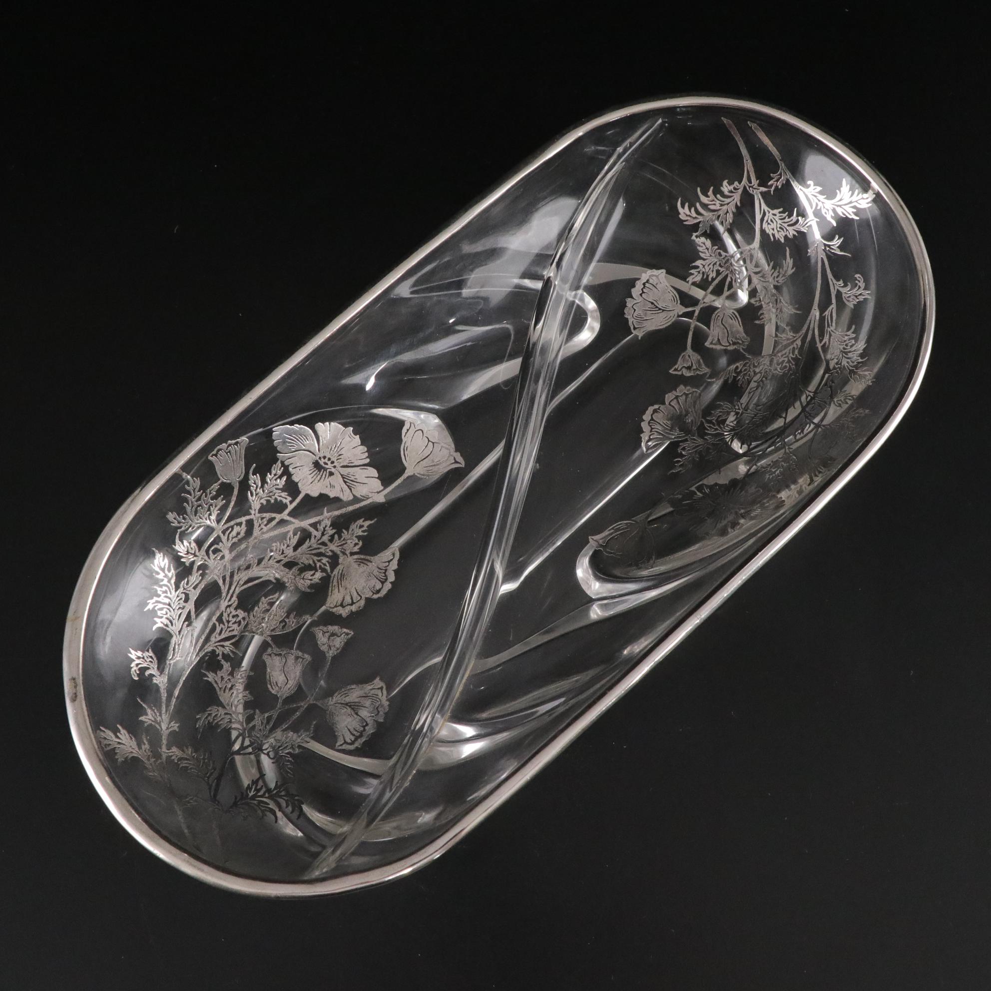 Silver Plate Seashell Butter Dish, Sugar Tongs & Other Tableware