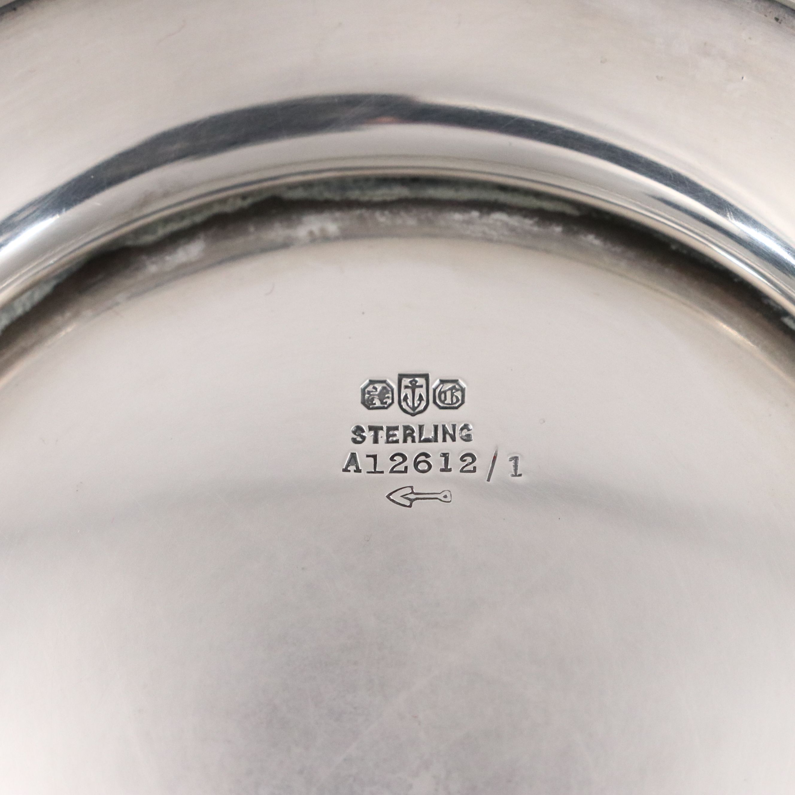 Gorham Sterling Silver Handled Plate with Sterling Silver Reticulated Plate