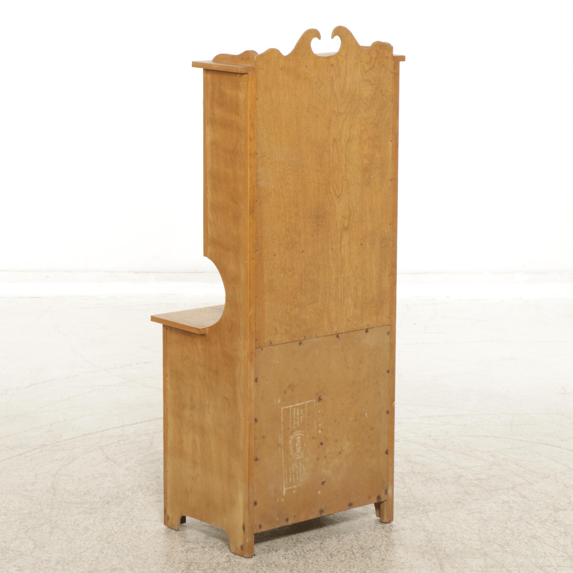 Child's Wood Pretend-Play China Cabinet, Mid 20th Century