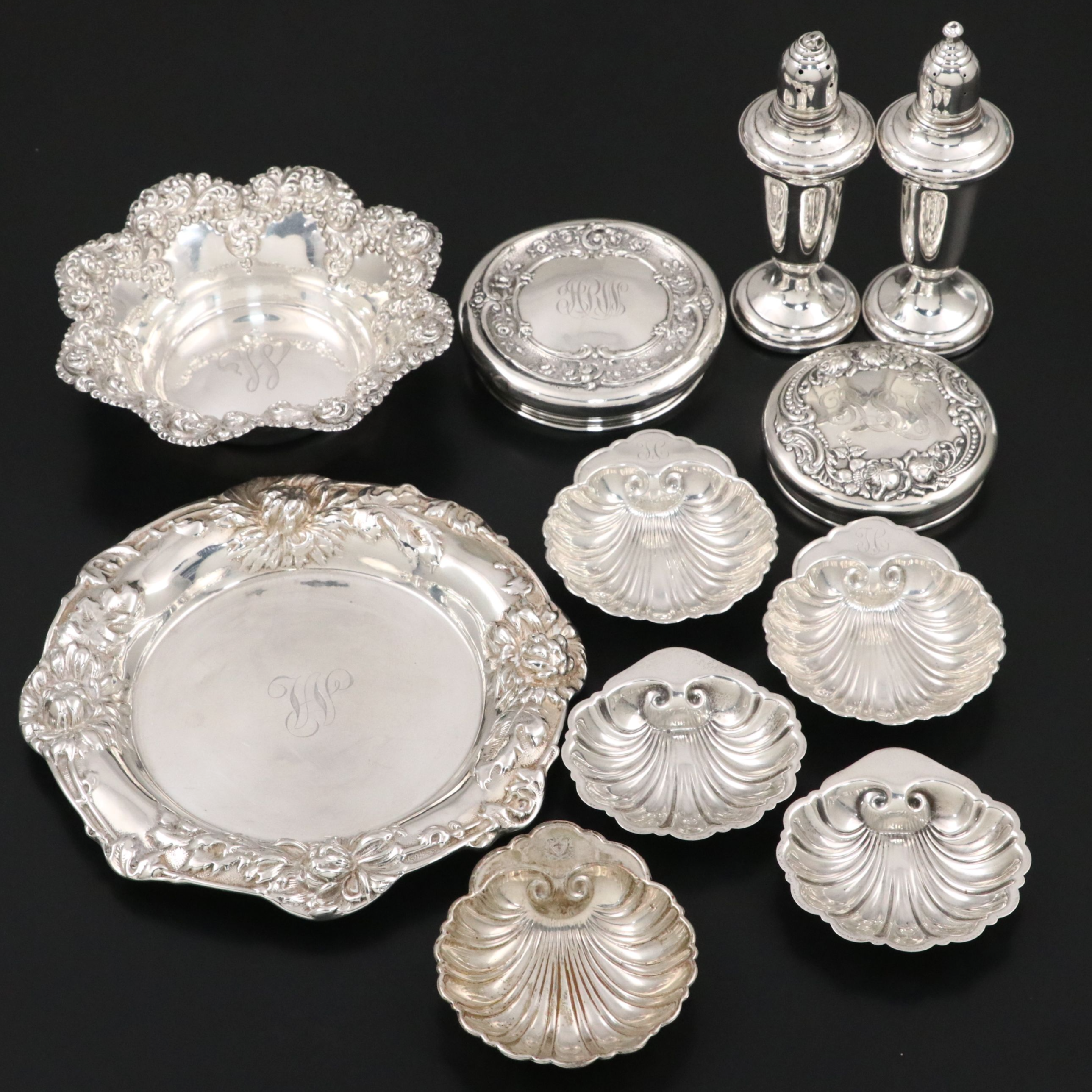 Empire Sterling Shakers, La Pierre Sterling Vanity Lids, and More Sterling Décor