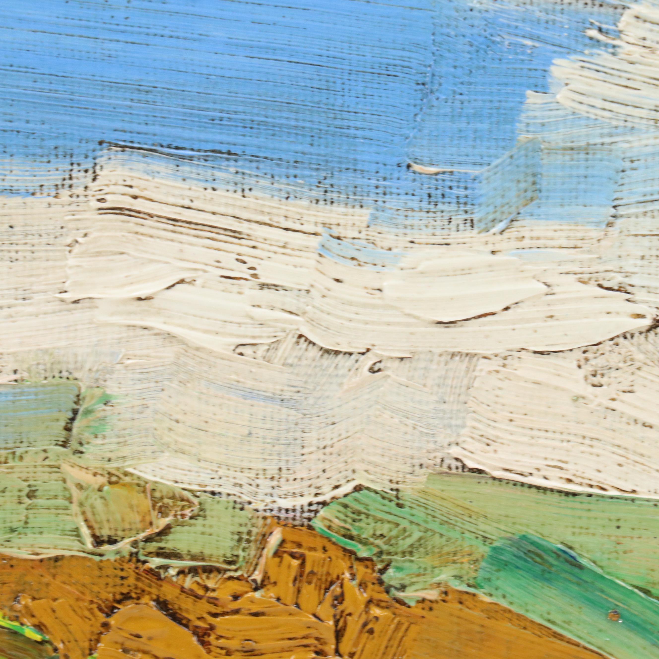 Serguei Novitchkov Stylized Landscape Oil Painting "The House At San Petro, CA"